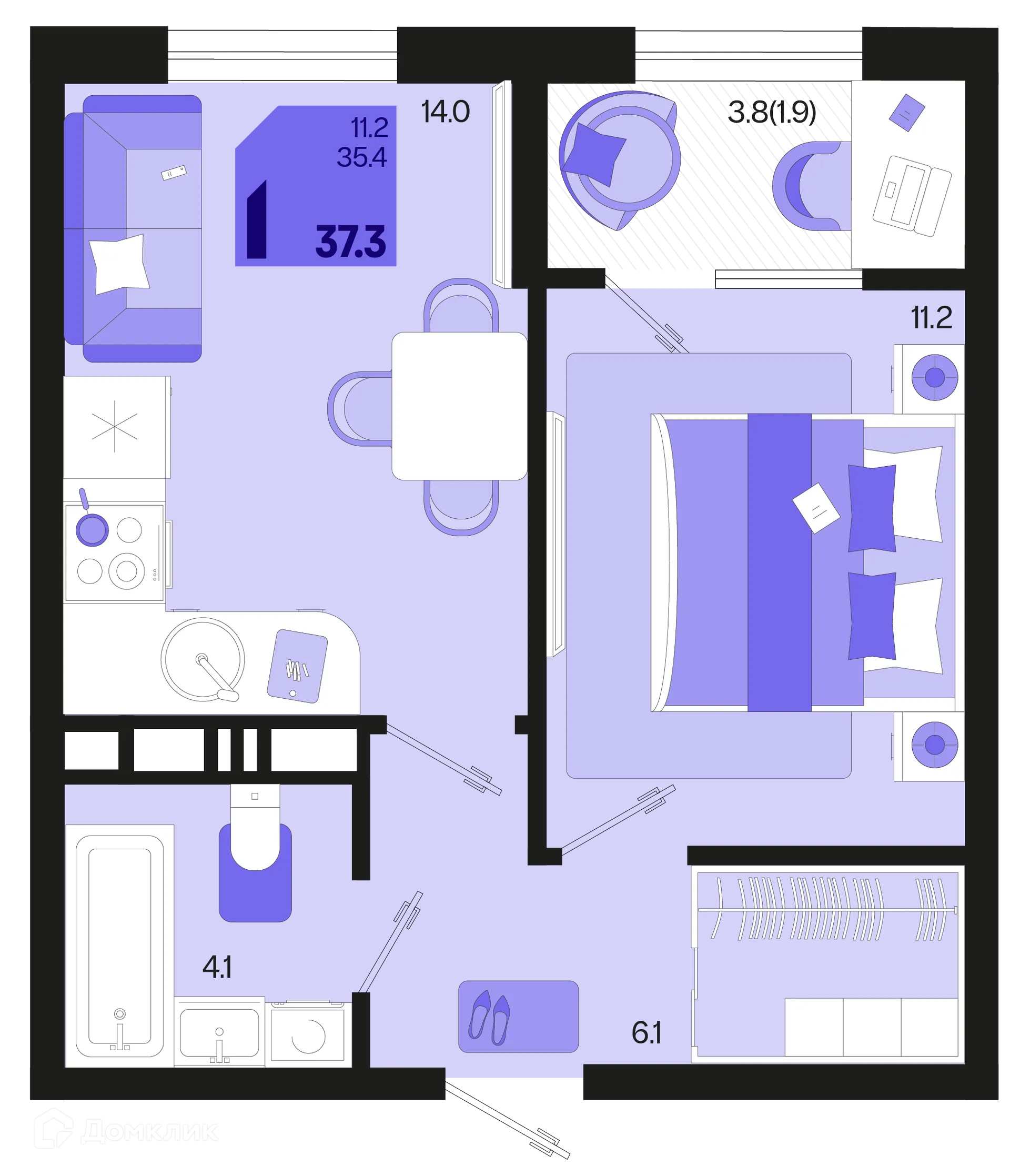 Фото квартиры в ЖК Первое место