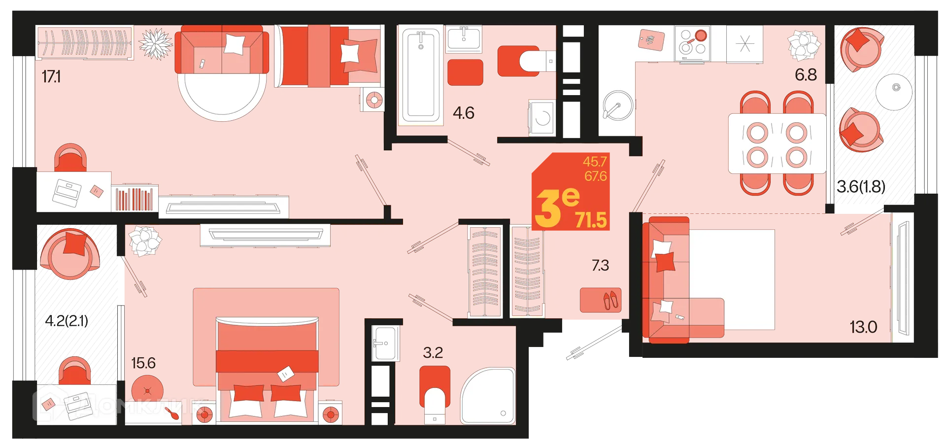 Фото квартиры в ЖК Первое место