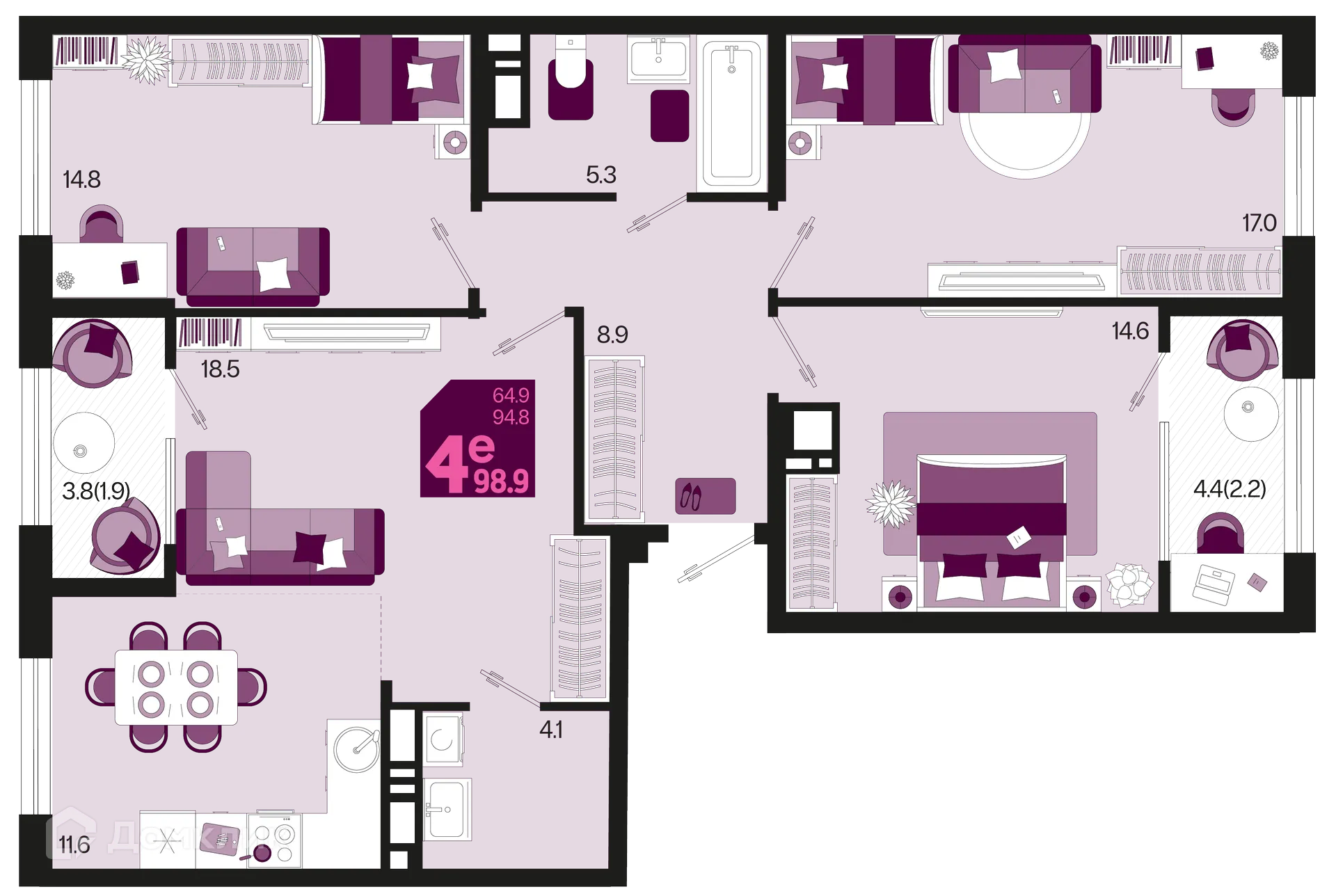 Фото квартиры в ЖК Первое место