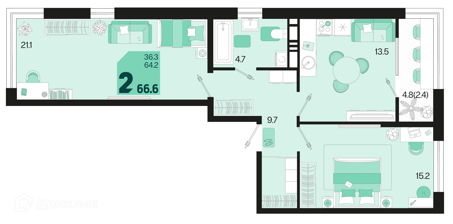 Фото квартиры в ЖК Первое место