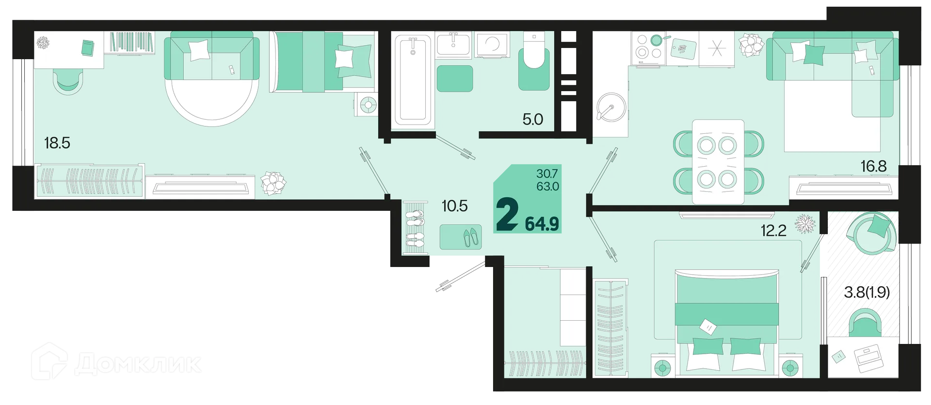 Фото квартиры в ЖК Первое место