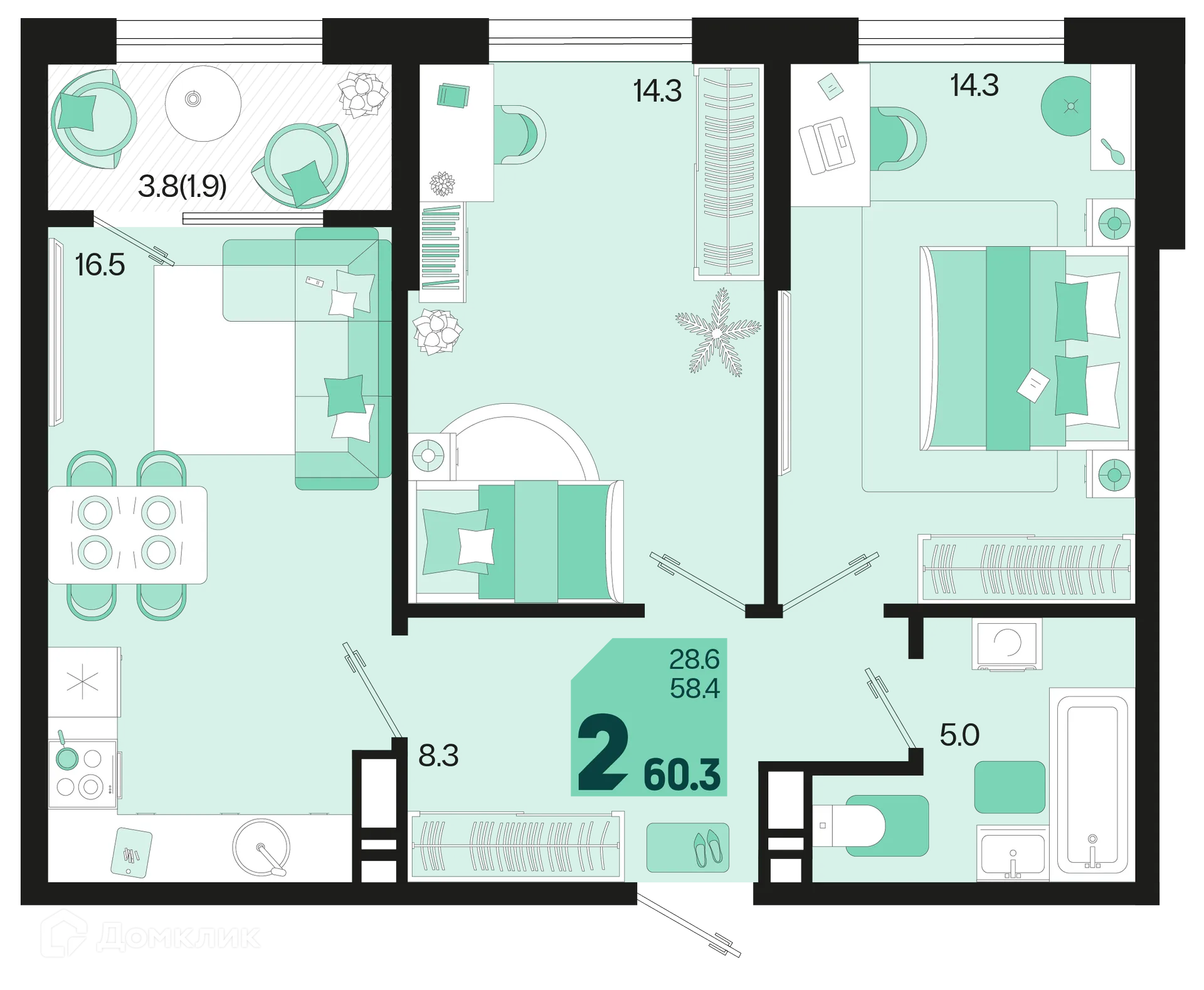 Фото квартиры в ЖК Первое место