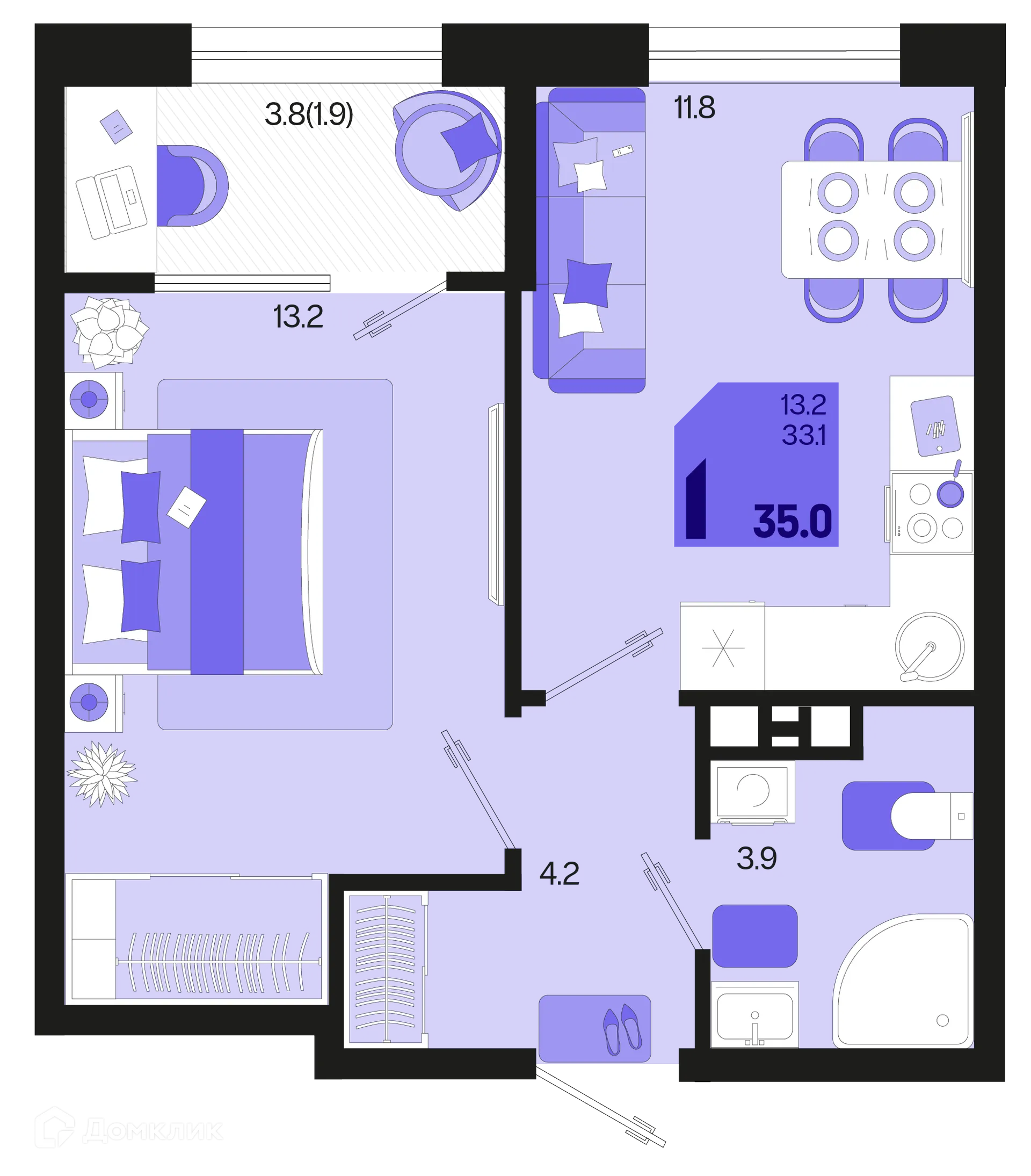 Фото квартиры в ЖК Первое место