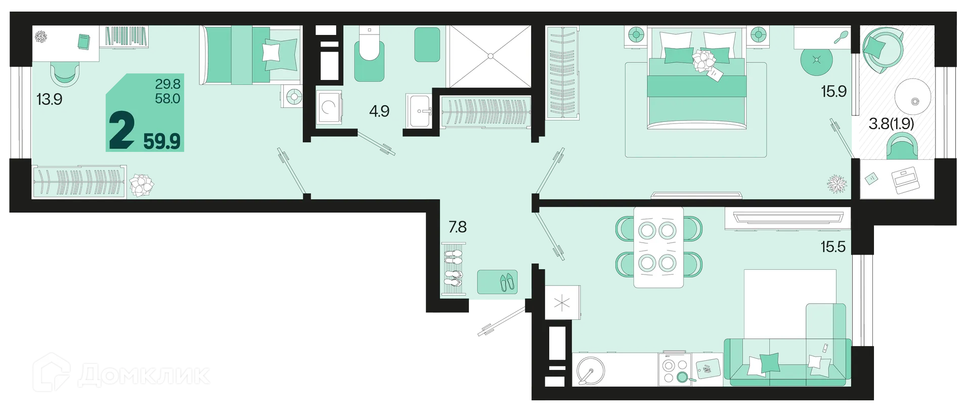 Фото квартиры в ЖК Первое место