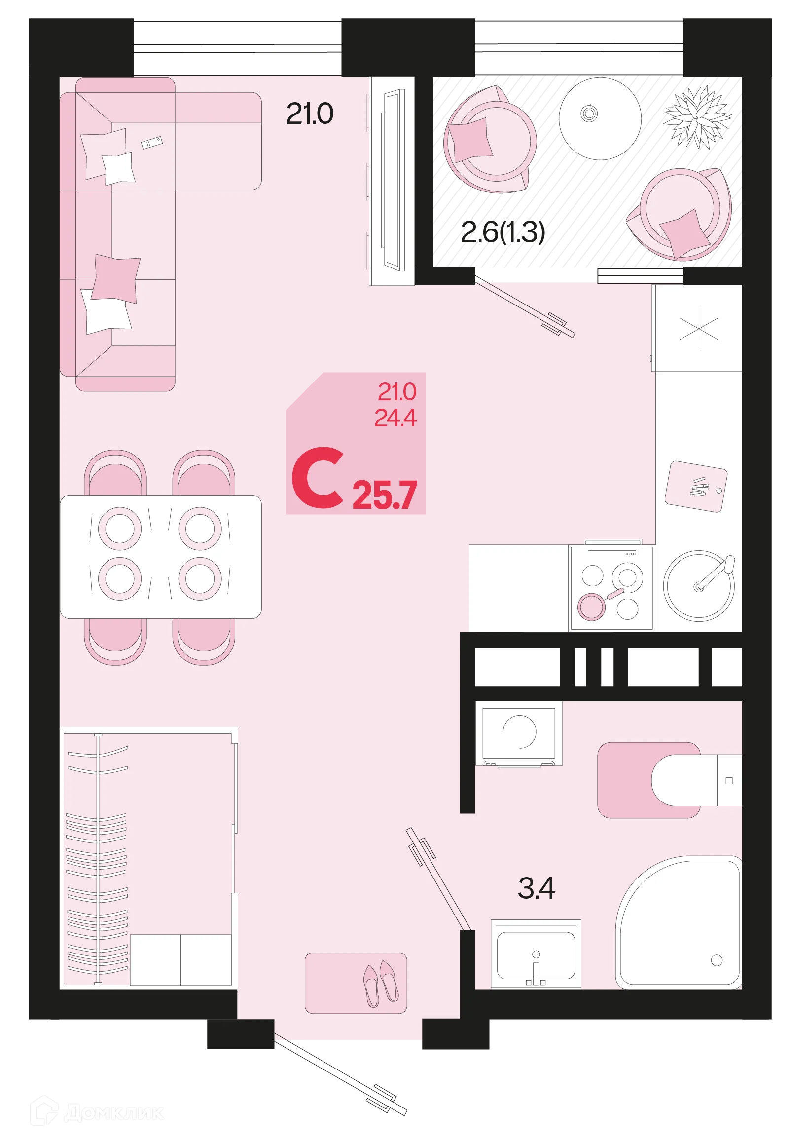 Фото квартиры в ЖК Первое место