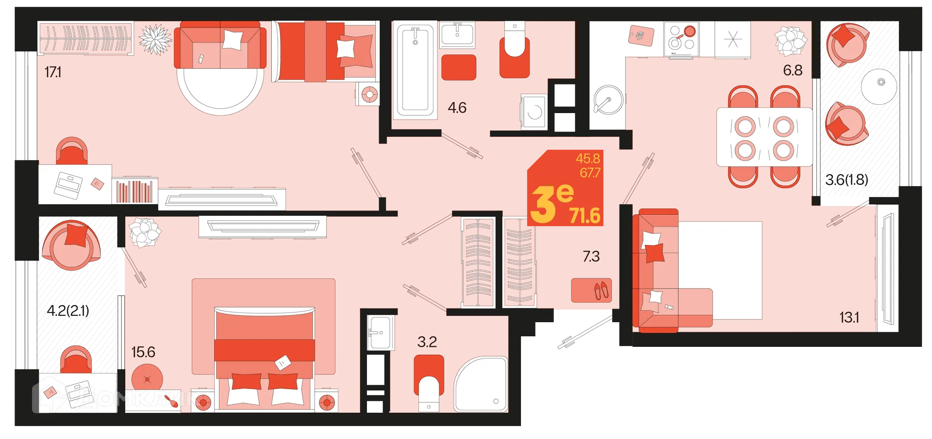 Фото квартиры в ЖК Первое место