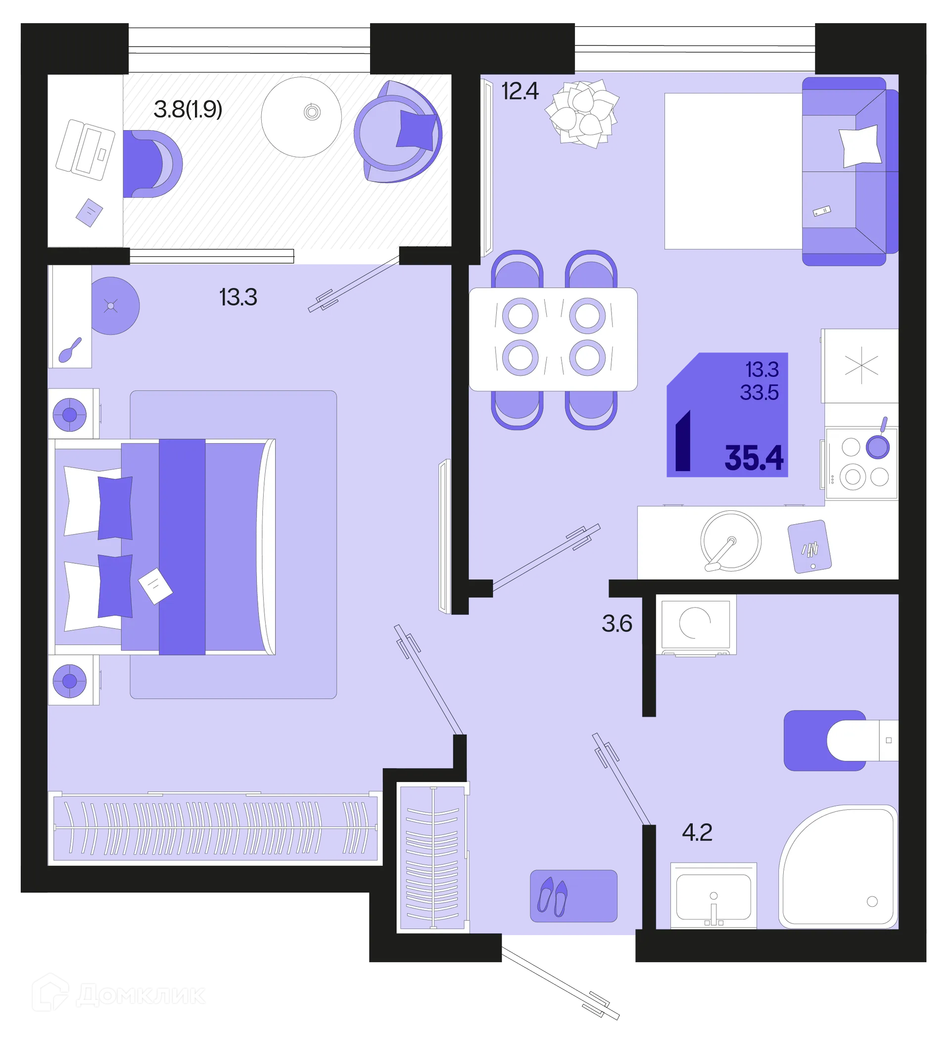 Фото квартиры в ЖК Первое место