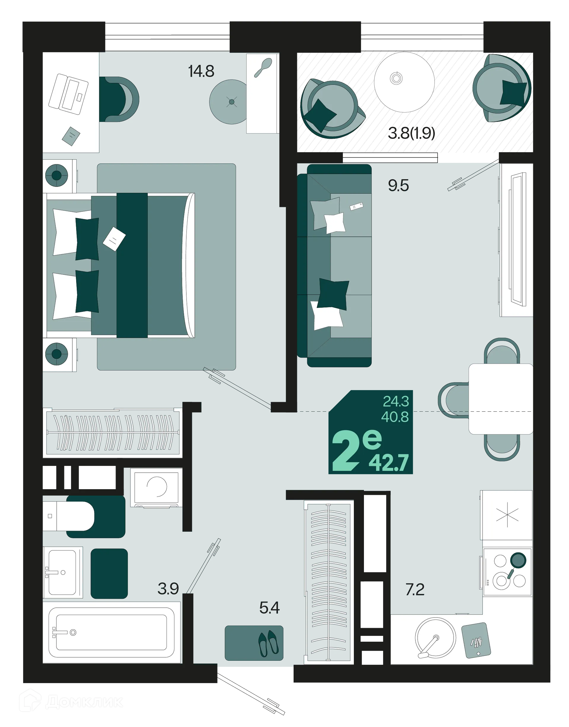 Фото квартиры в ЖК Первое место