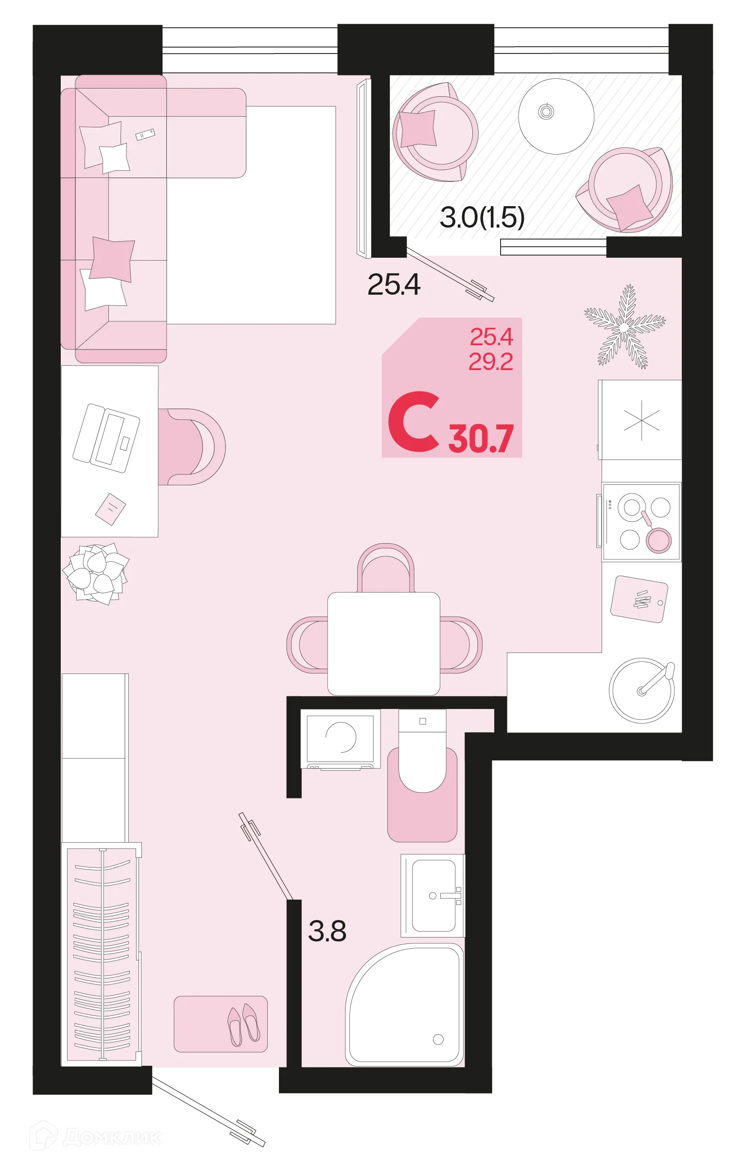 Фото квартиры в ЖК Первое место