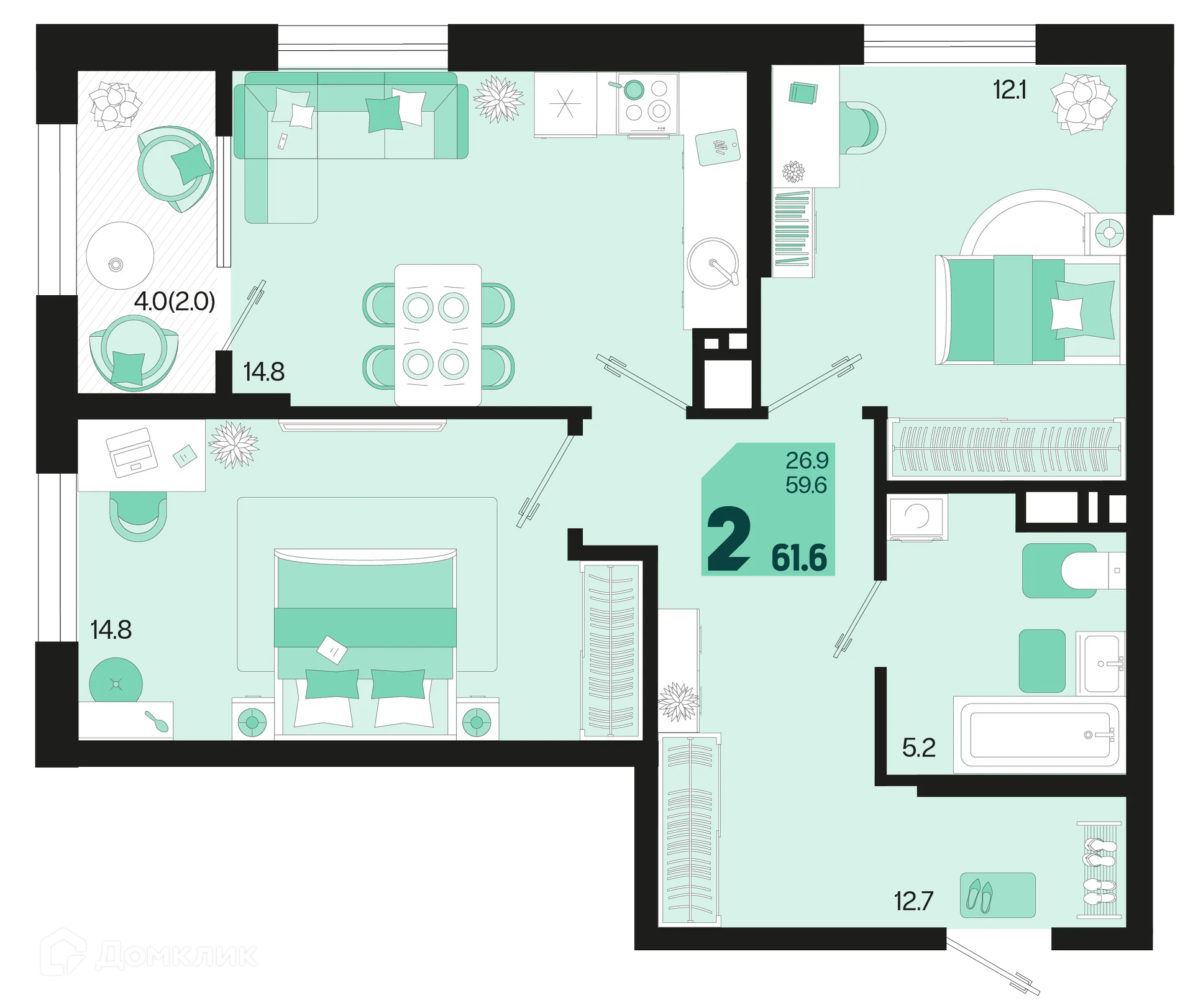 Фото квартиры в ЖК Первое место
