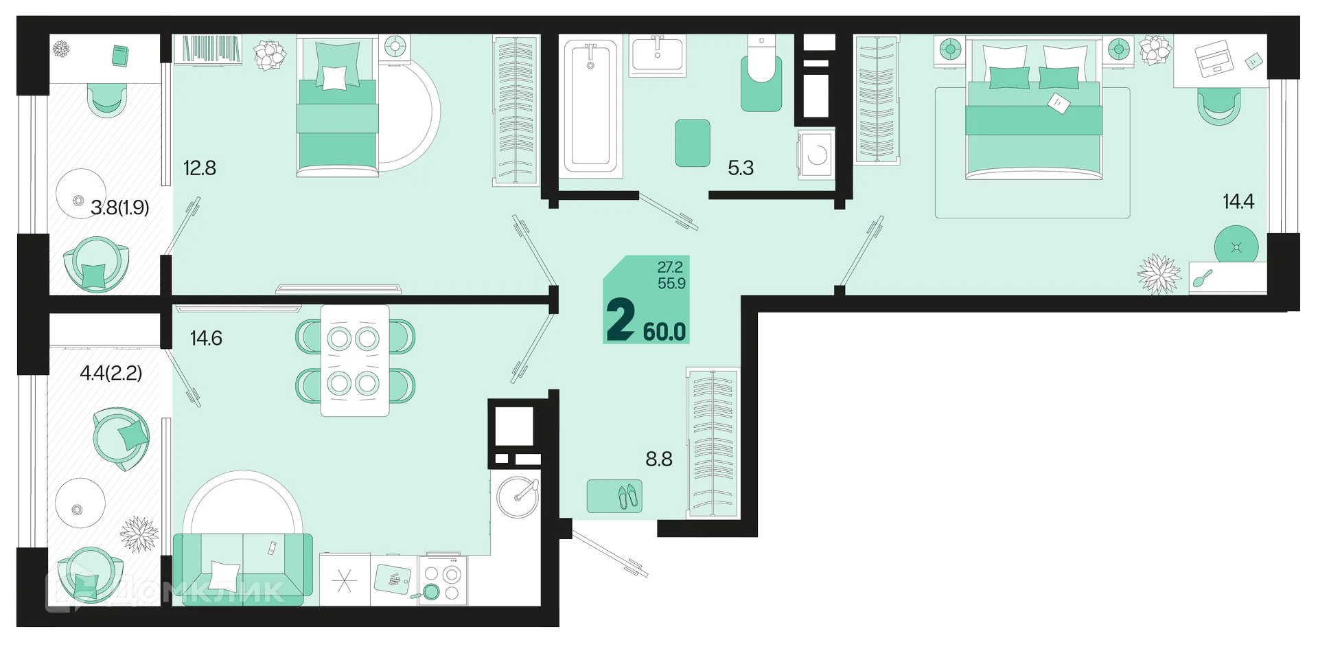 Фото квартиры в ЖК Первое место