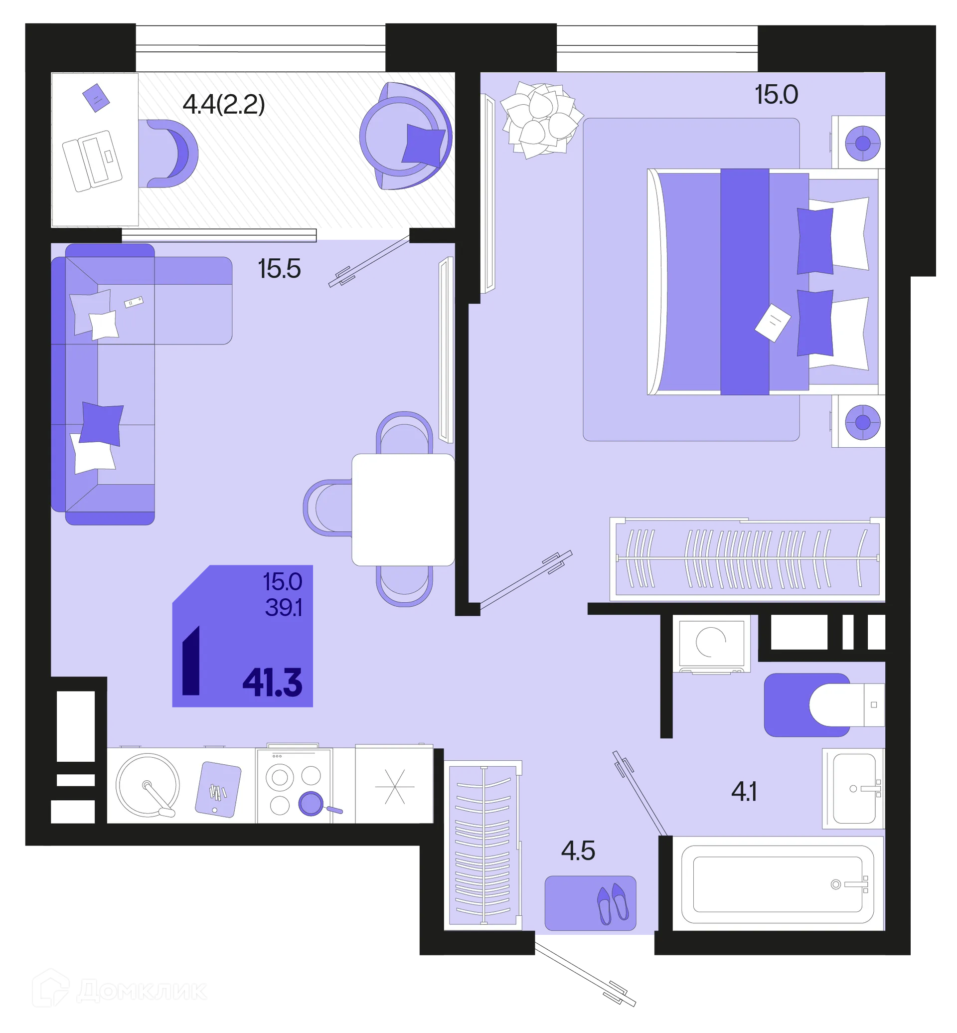 Фото квартиры в ЖК Первое место