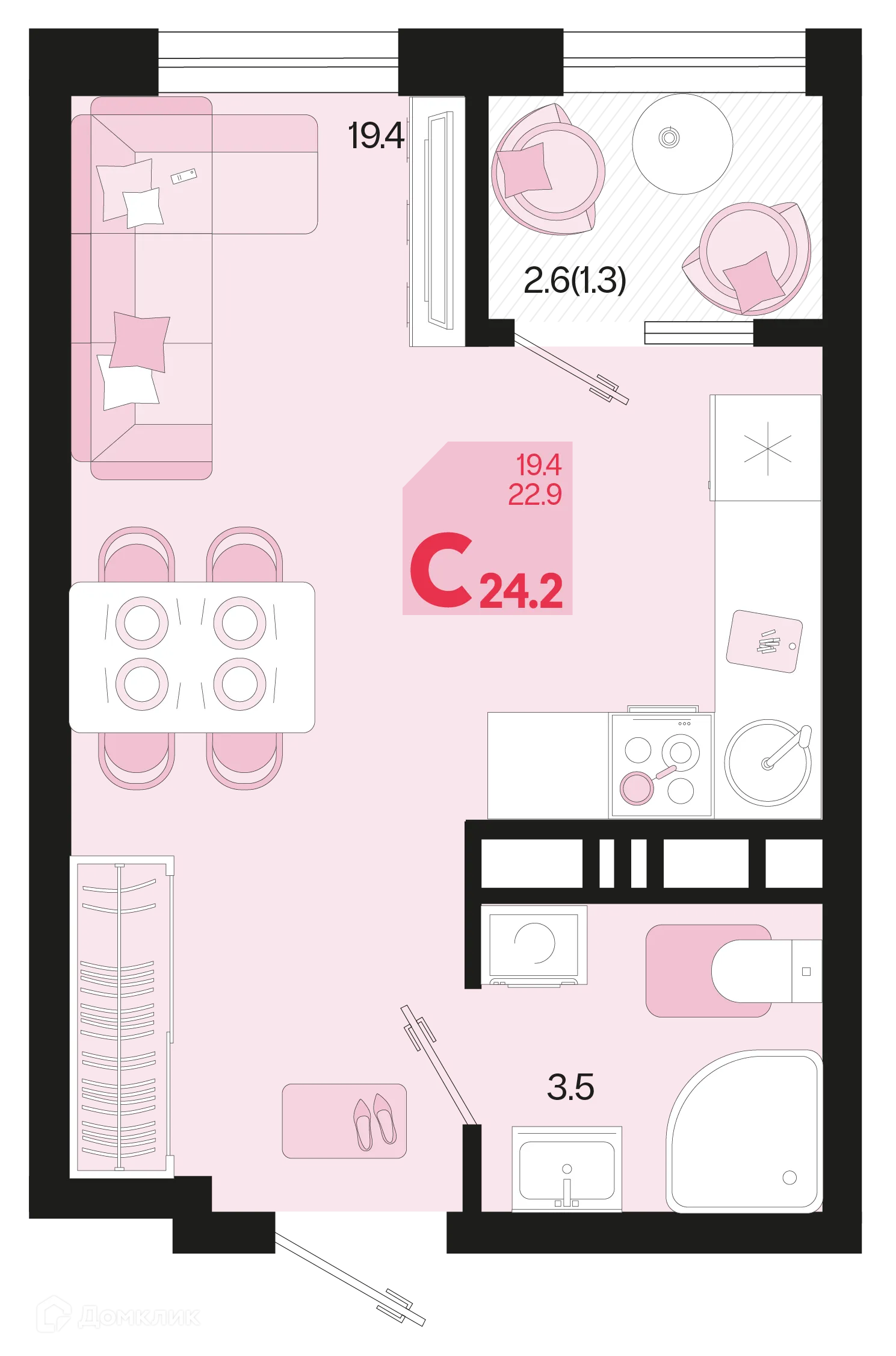 Фото квартиры в ЖК Первое место