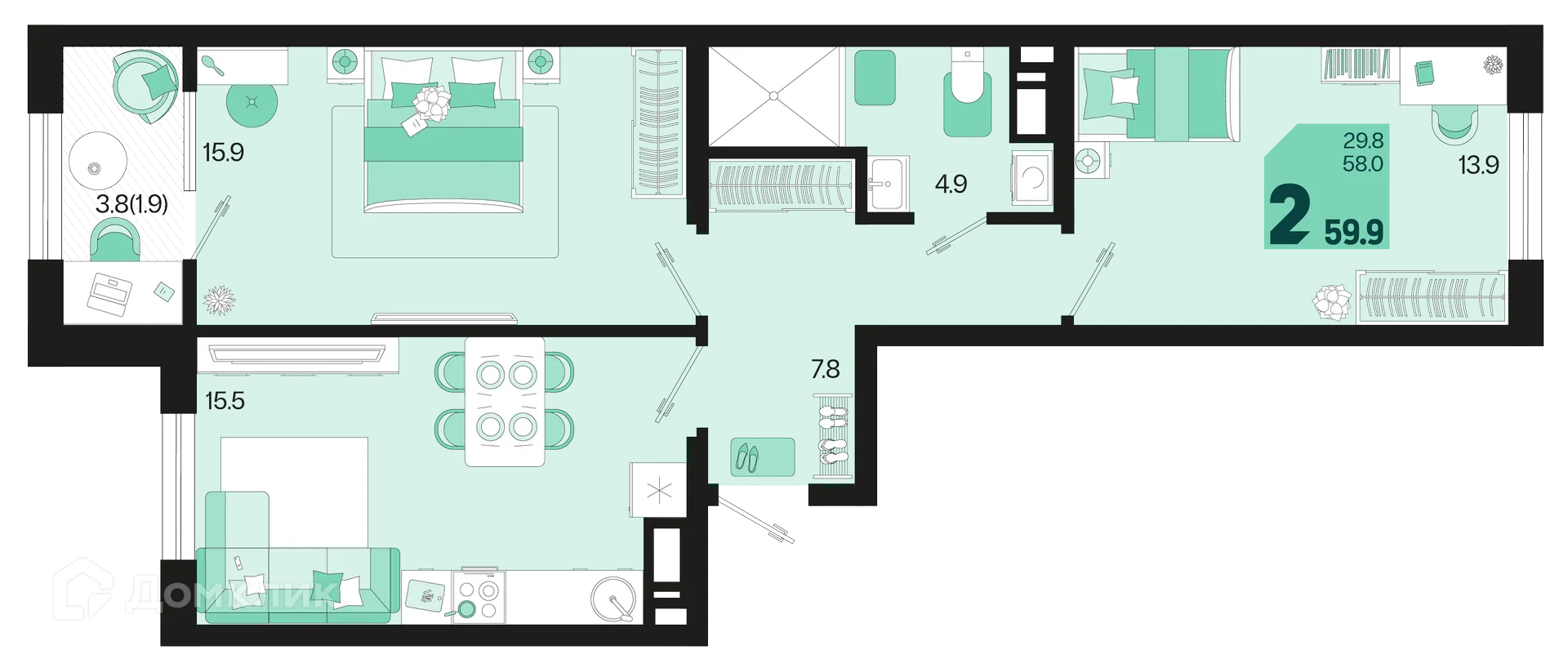 Фото квартиры в ЖК Первое место