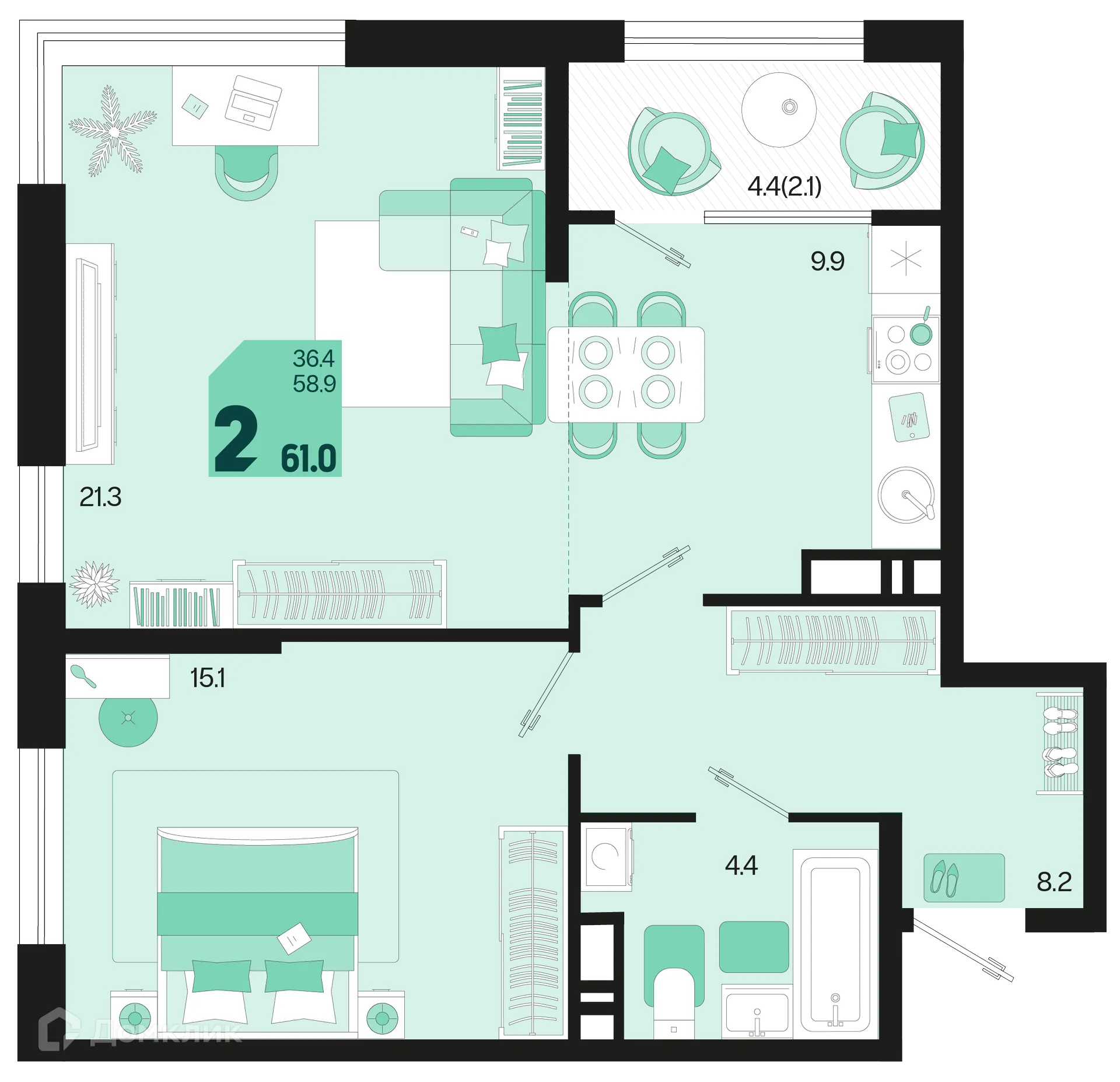 Фото квартиры в ЖК Первое место