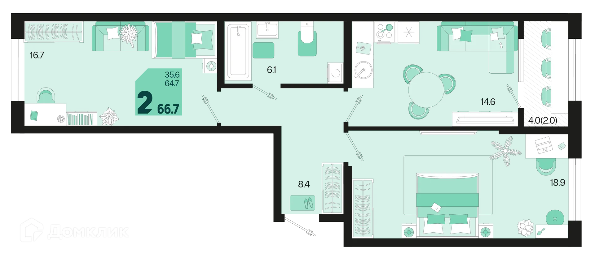 Фото квартиры в ЖК Первое место