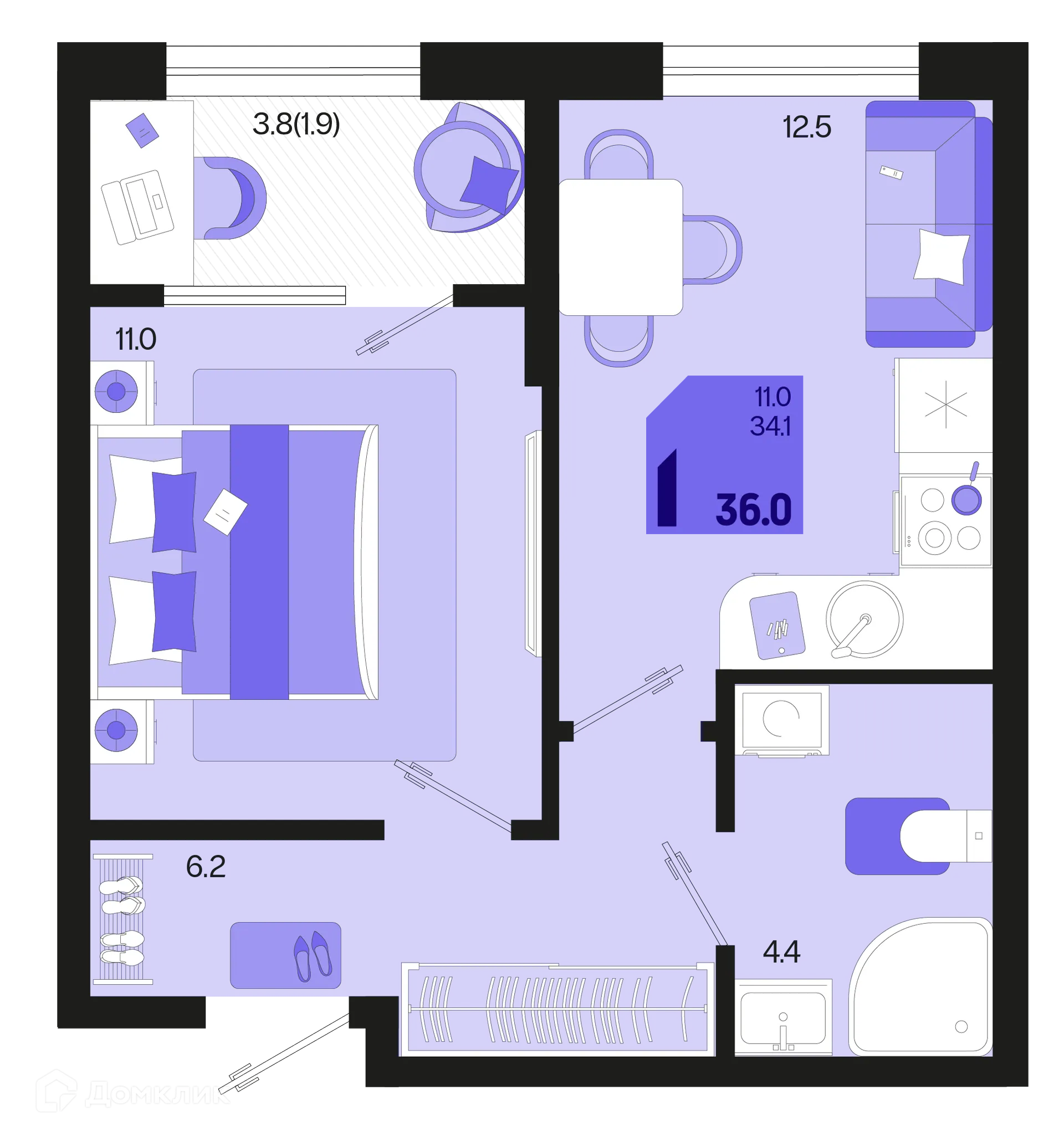 Фото квартиры в ЖК Первое место