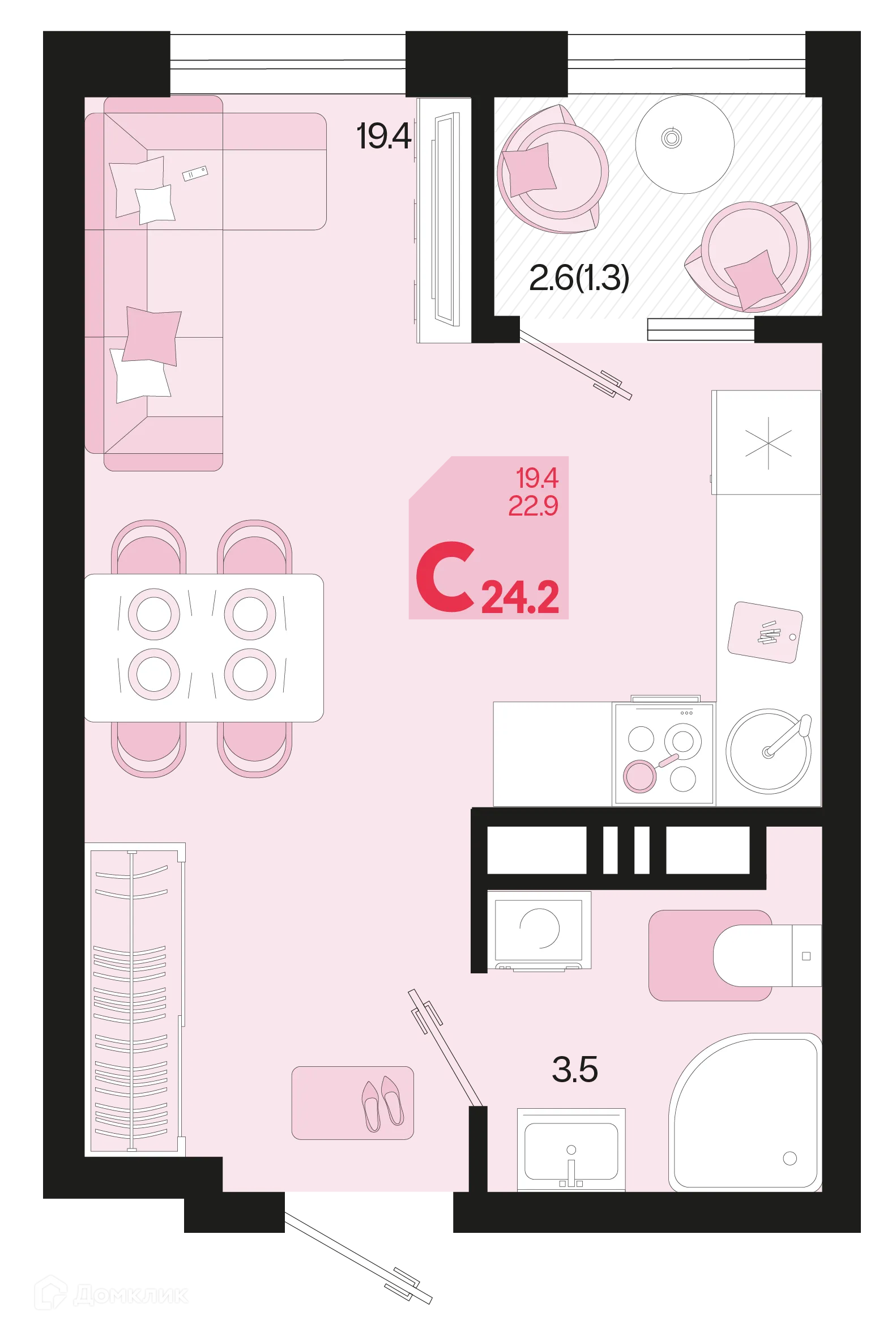 Фото квартиры в ЖК Первое место