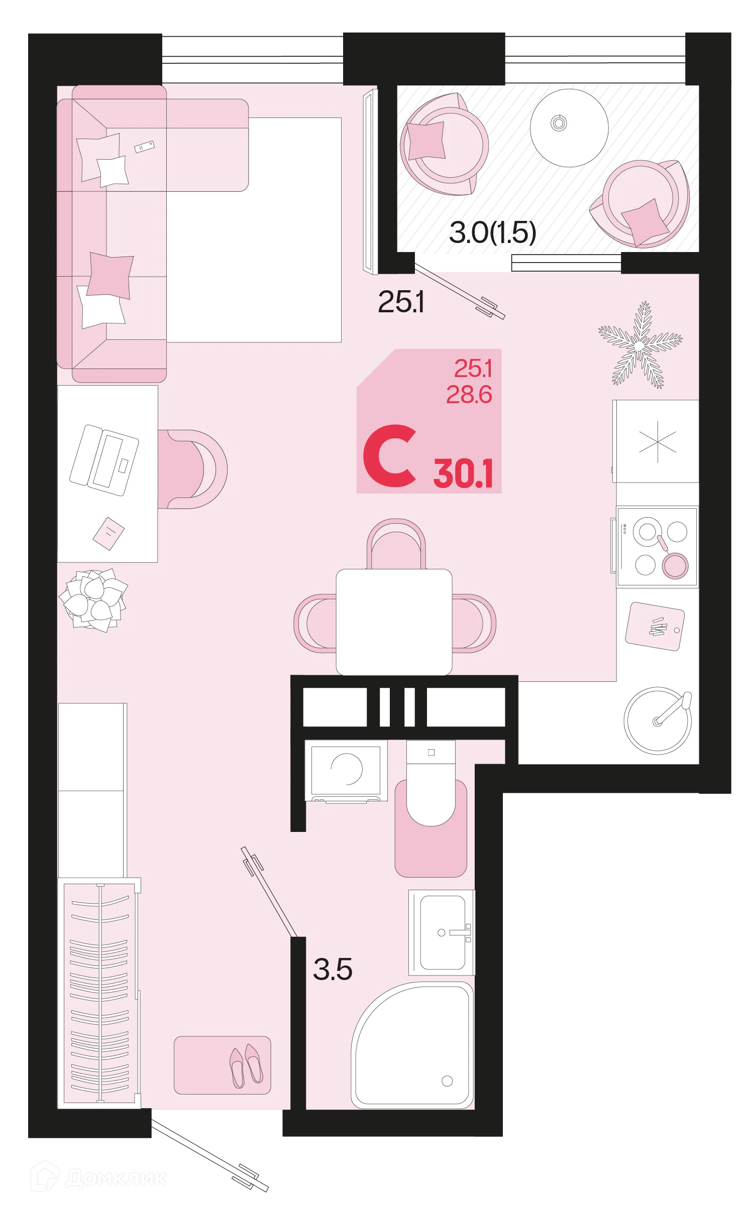 Фото квартиры в ЖК Первое место