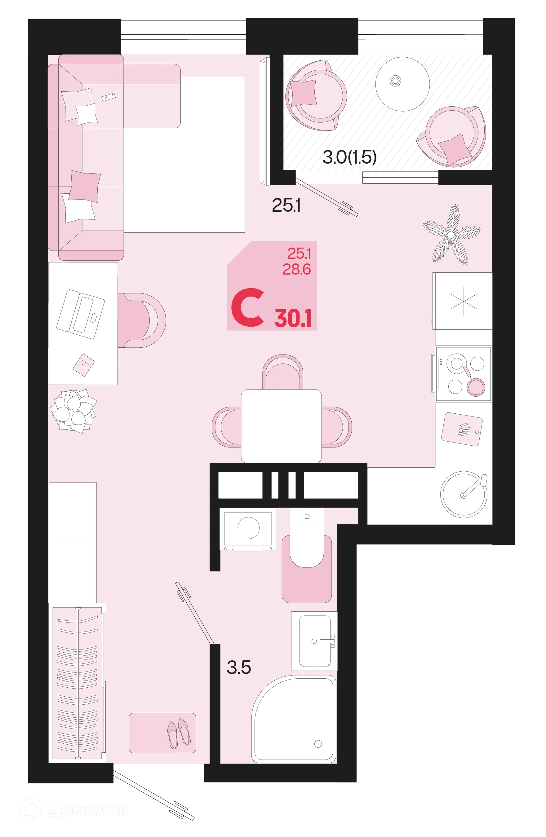 Фото квартиры в ЖК Первое место