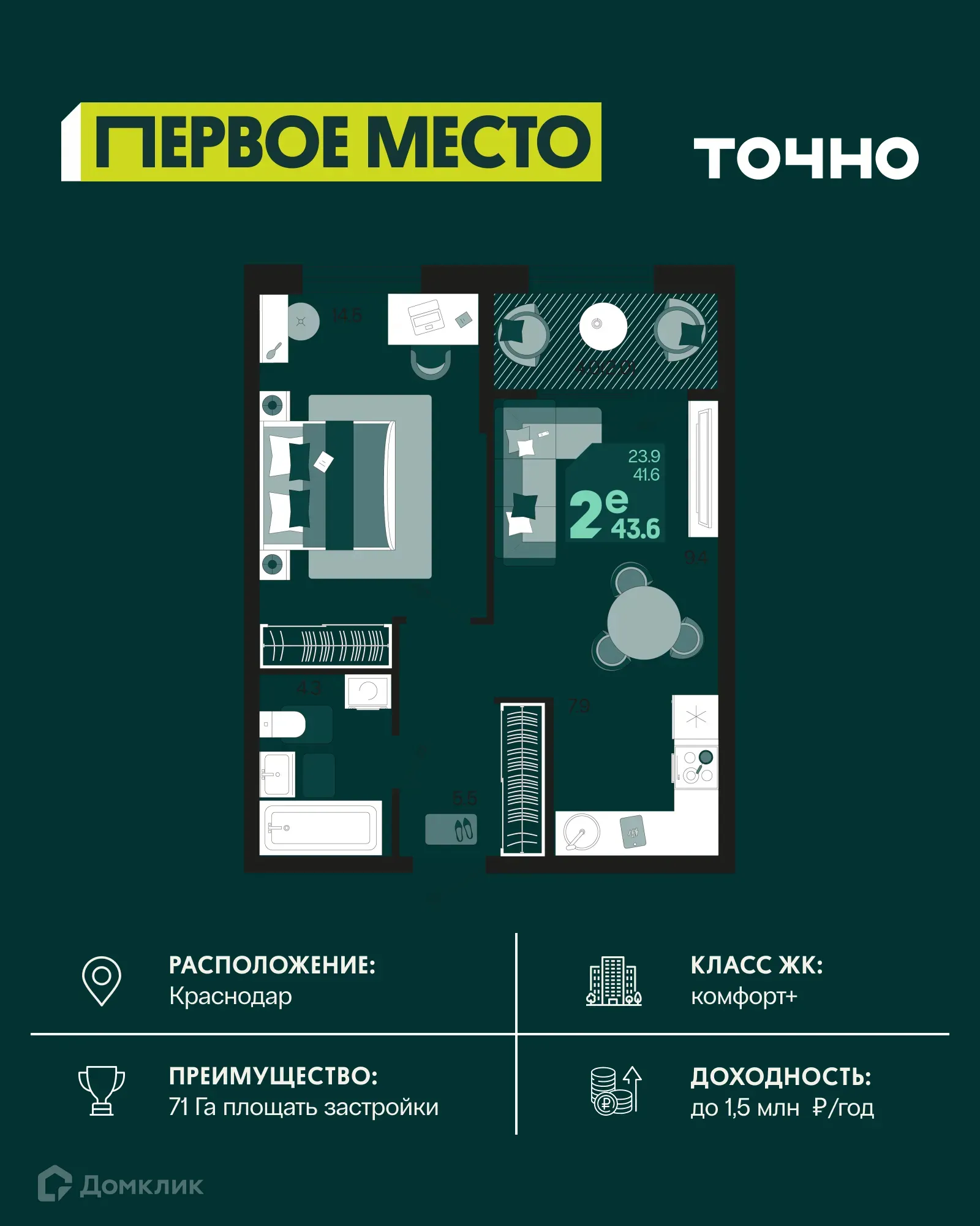 Фото квартиры в ЖК Первое место