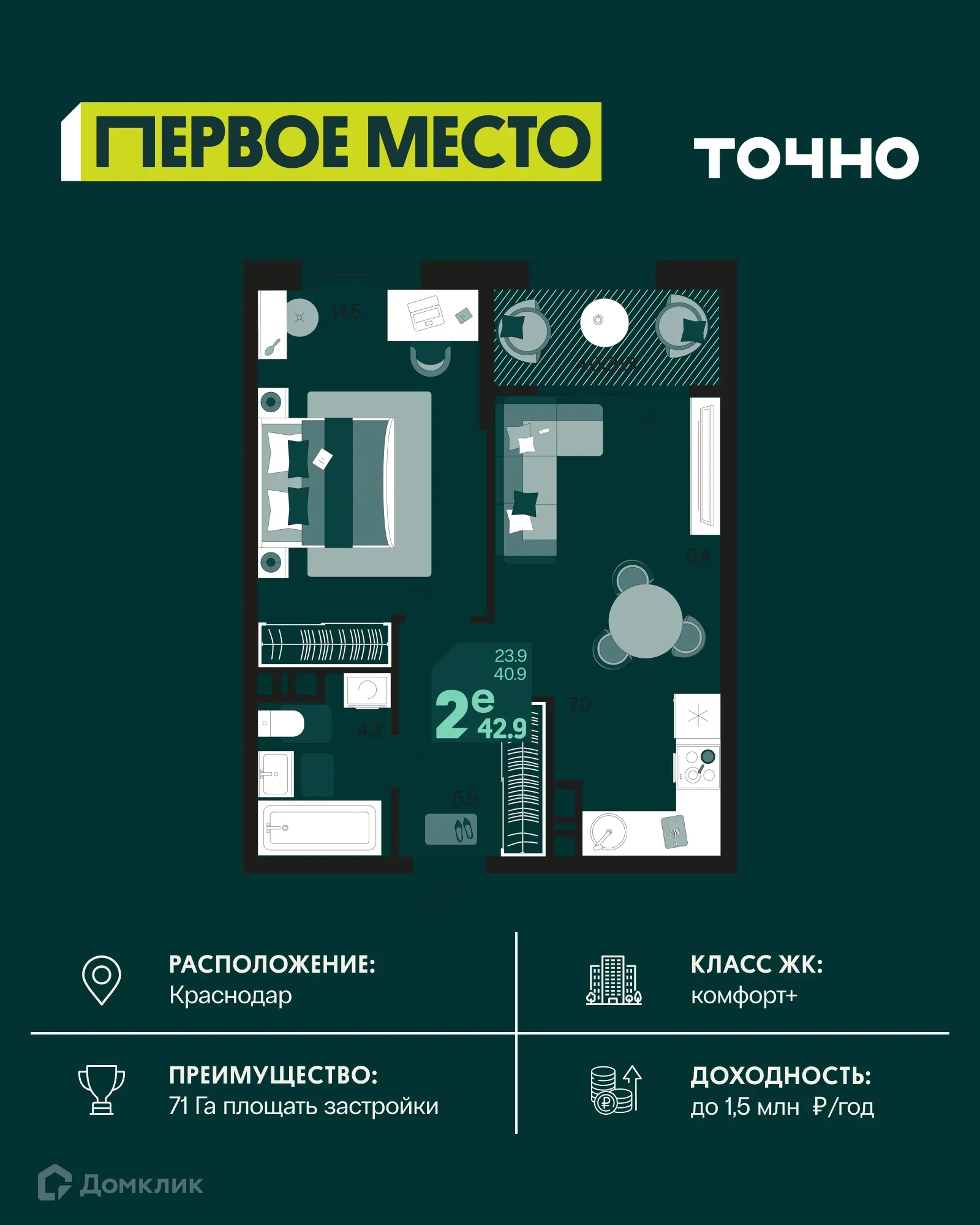 Фото квартиры в ЖК Первое место