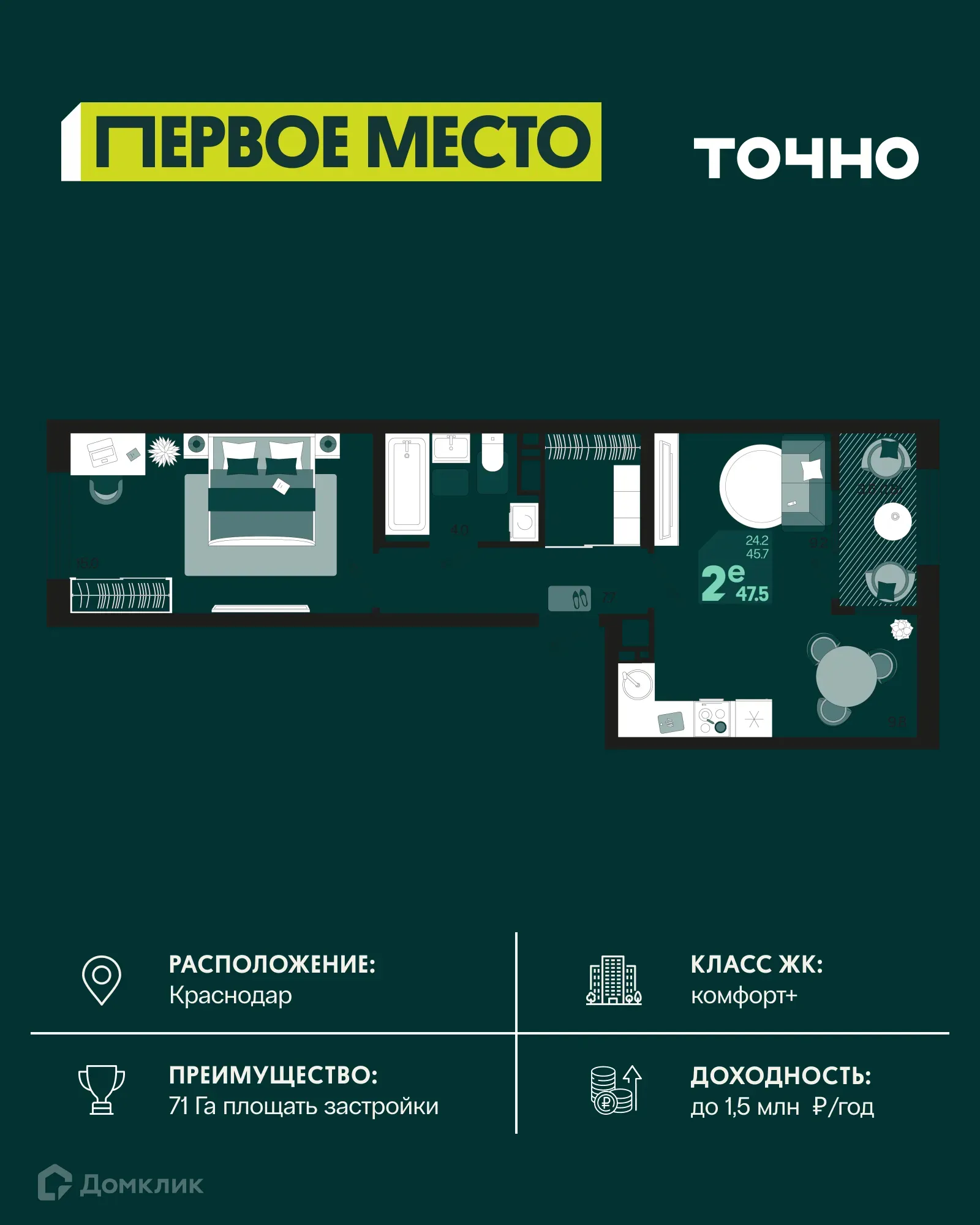 Фото квартиры в ЖК Первое место