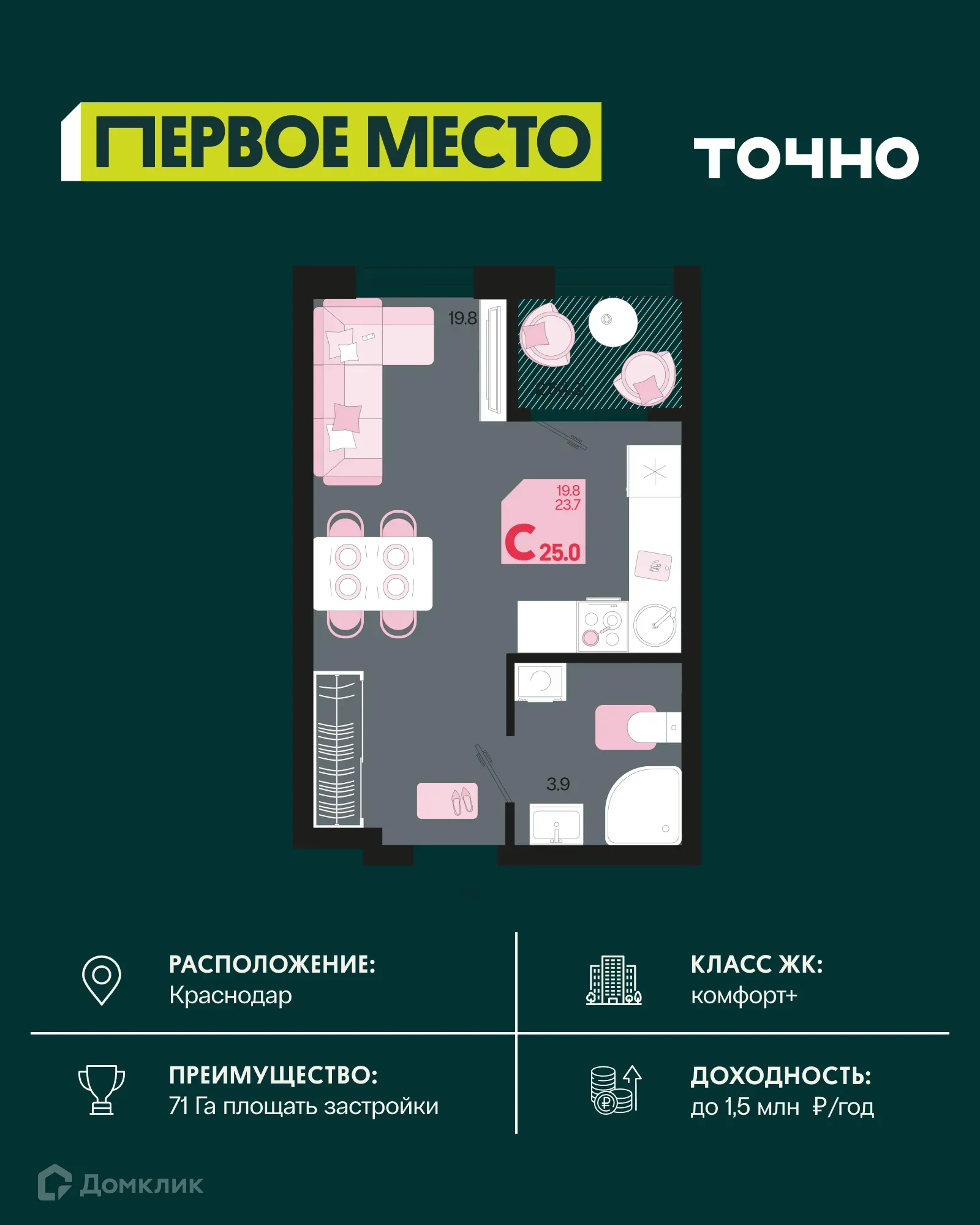 Фото квартиры в ЖК Первое место