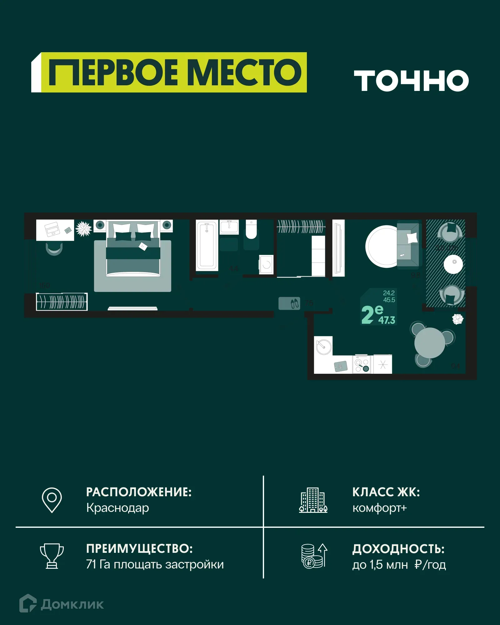 Фото квартиры в ЖК Первое место