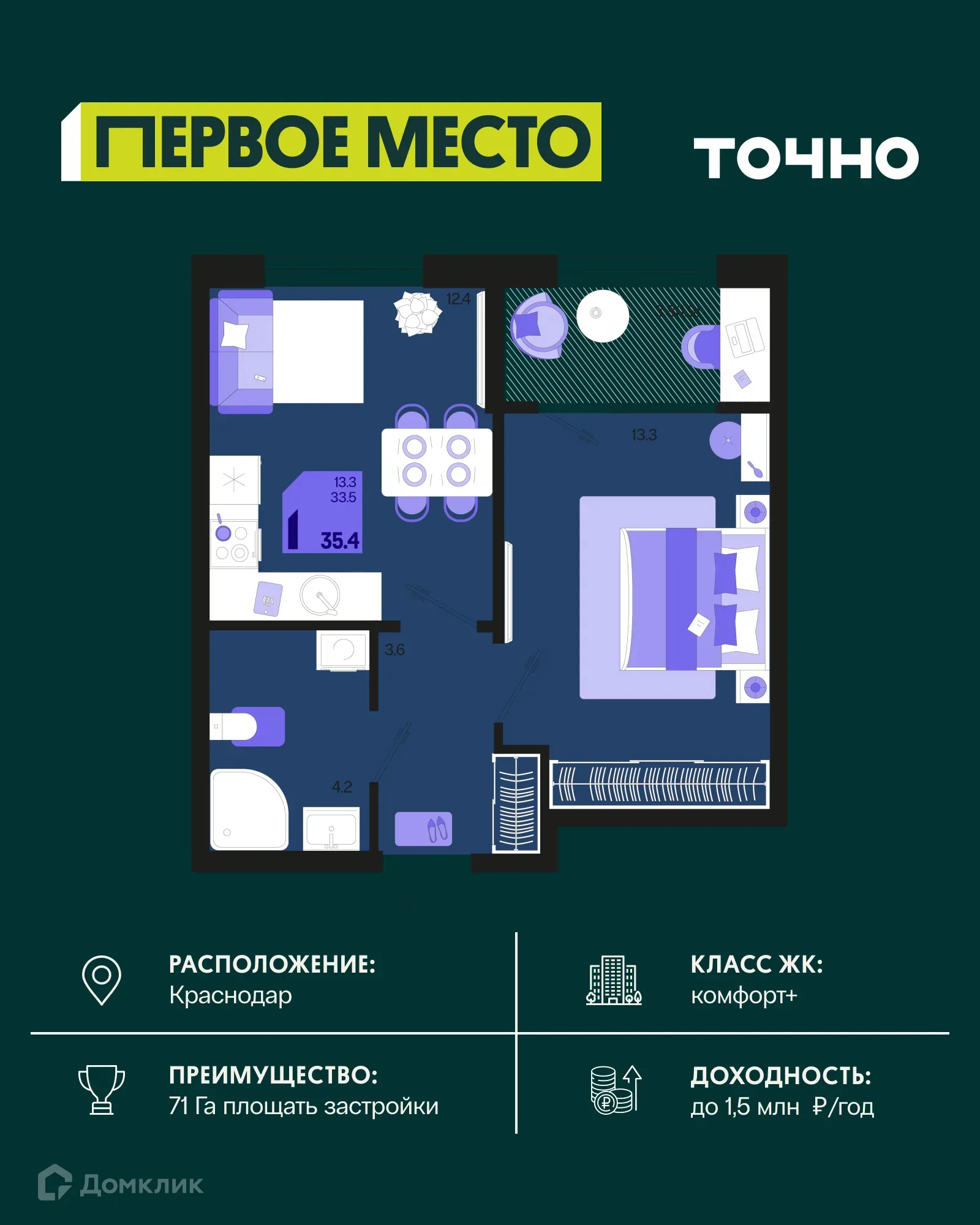 Фото квартиры в ЖК Первое место