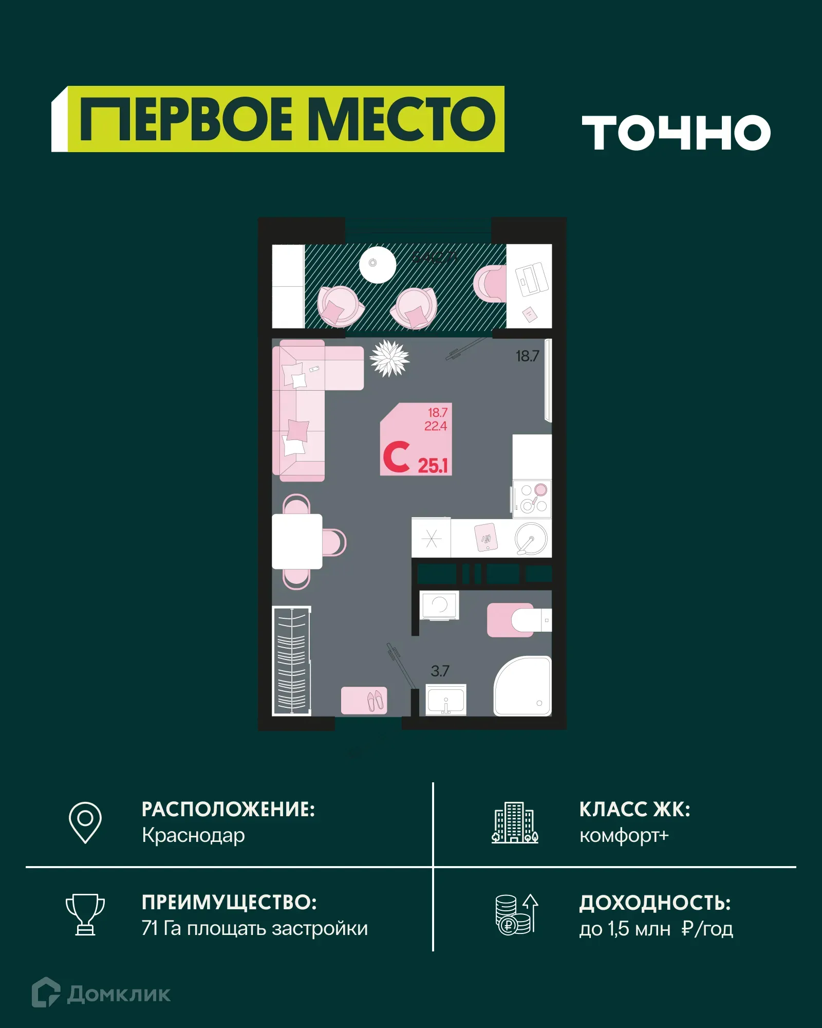 Фото квартиры в ЖК Первое место