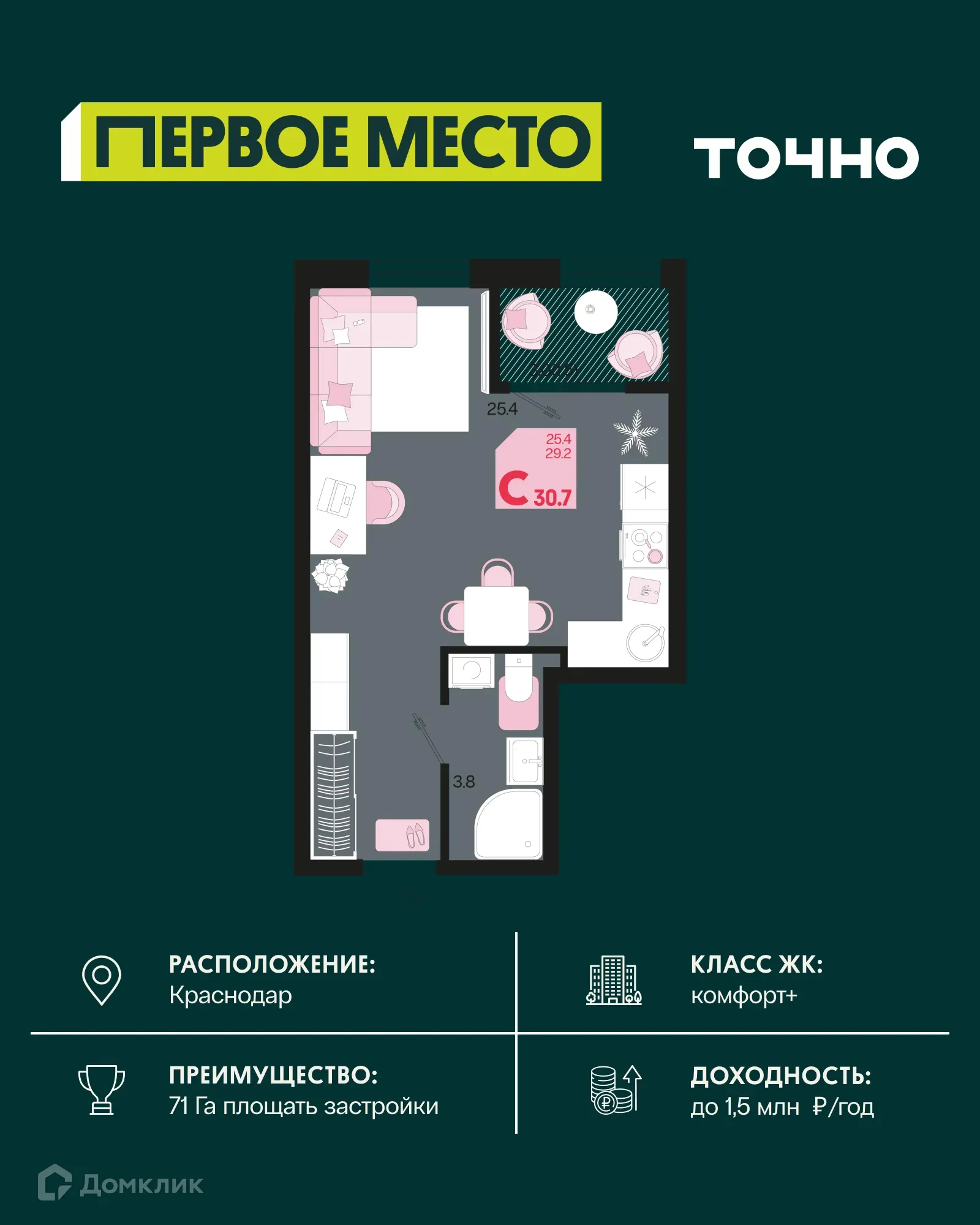 Фото квартиры в ЖК Первое место