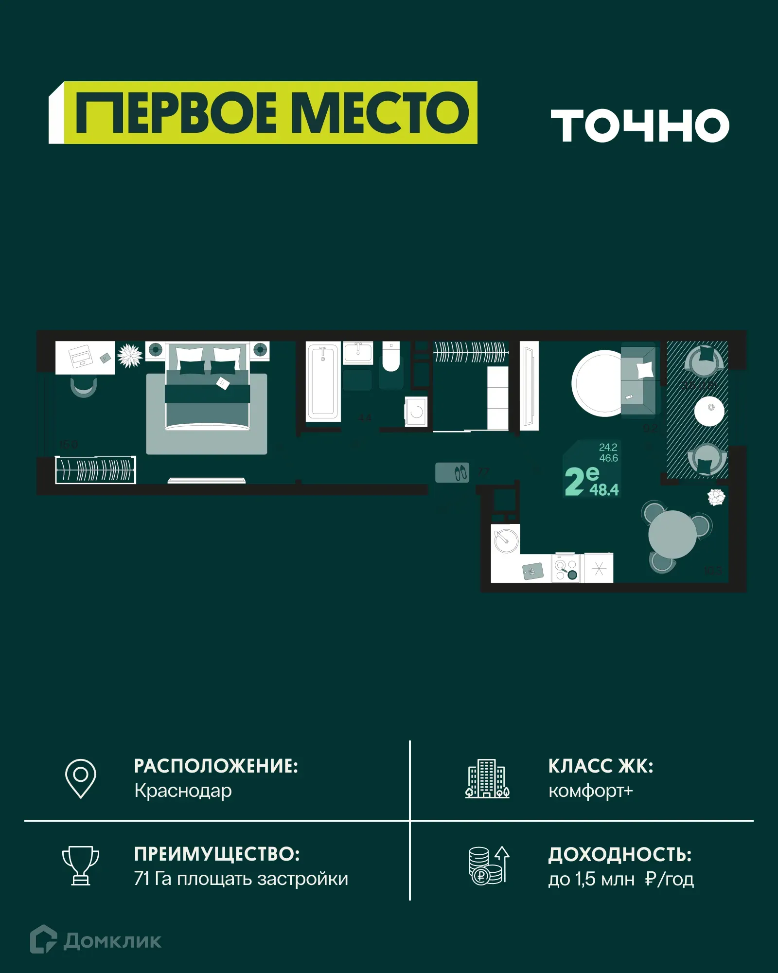 Фото квартиры в ЖК Первое место