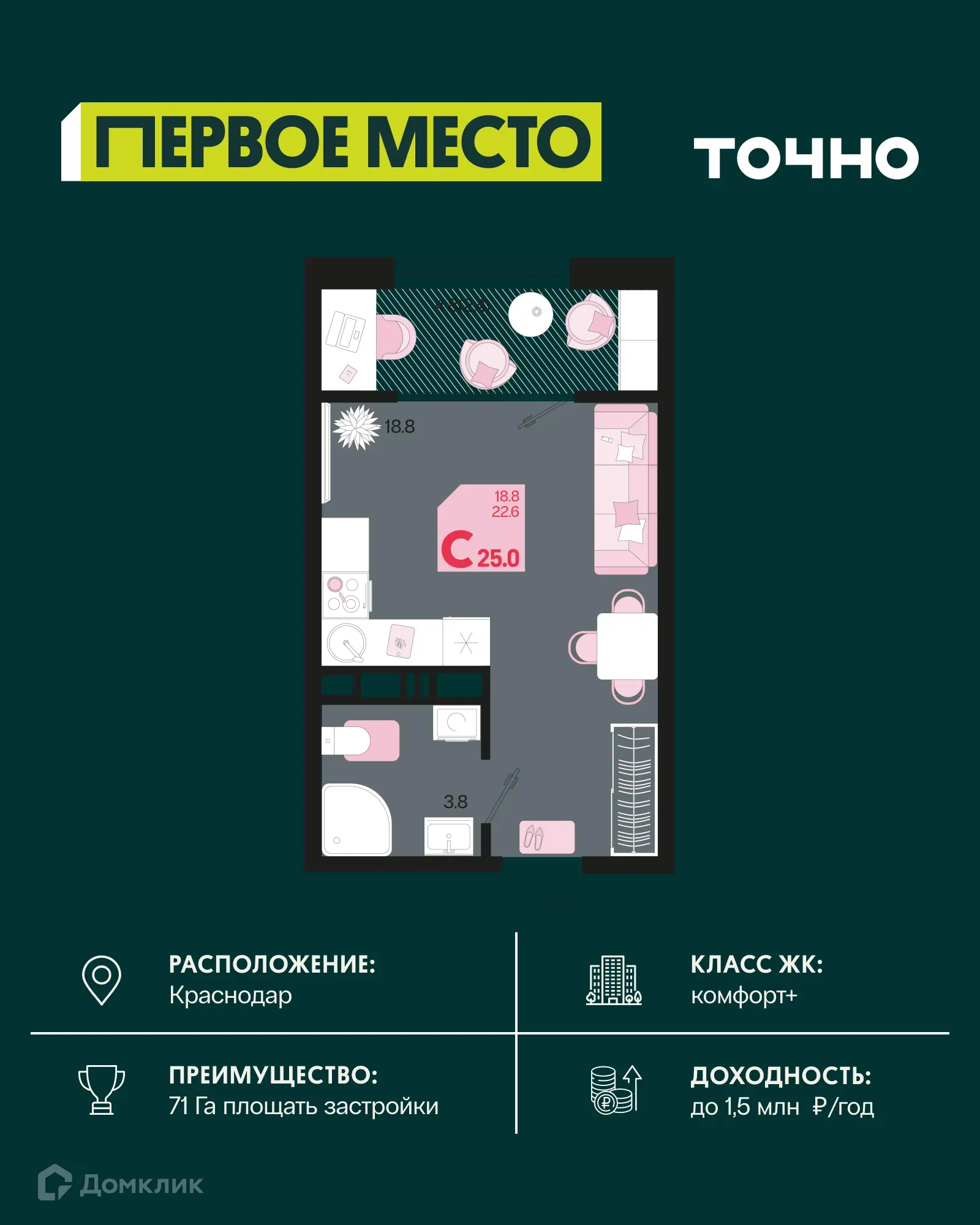 Фото квартиры в ЖК Первое место