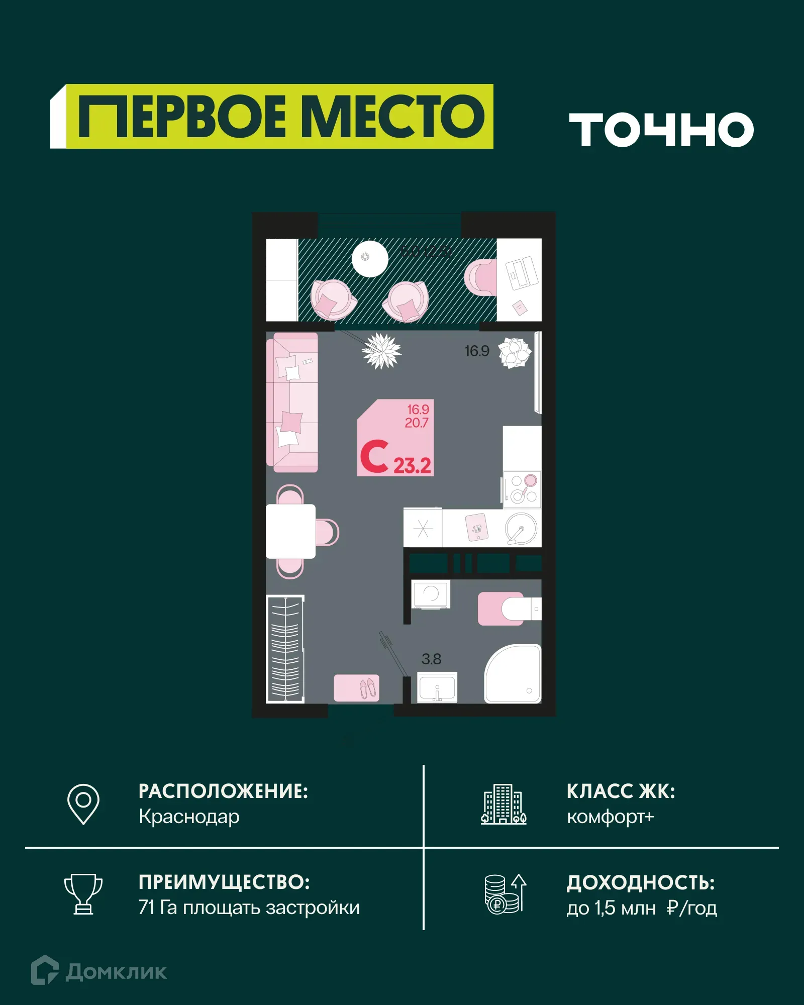 Фото квартиры в ЖК Первое место