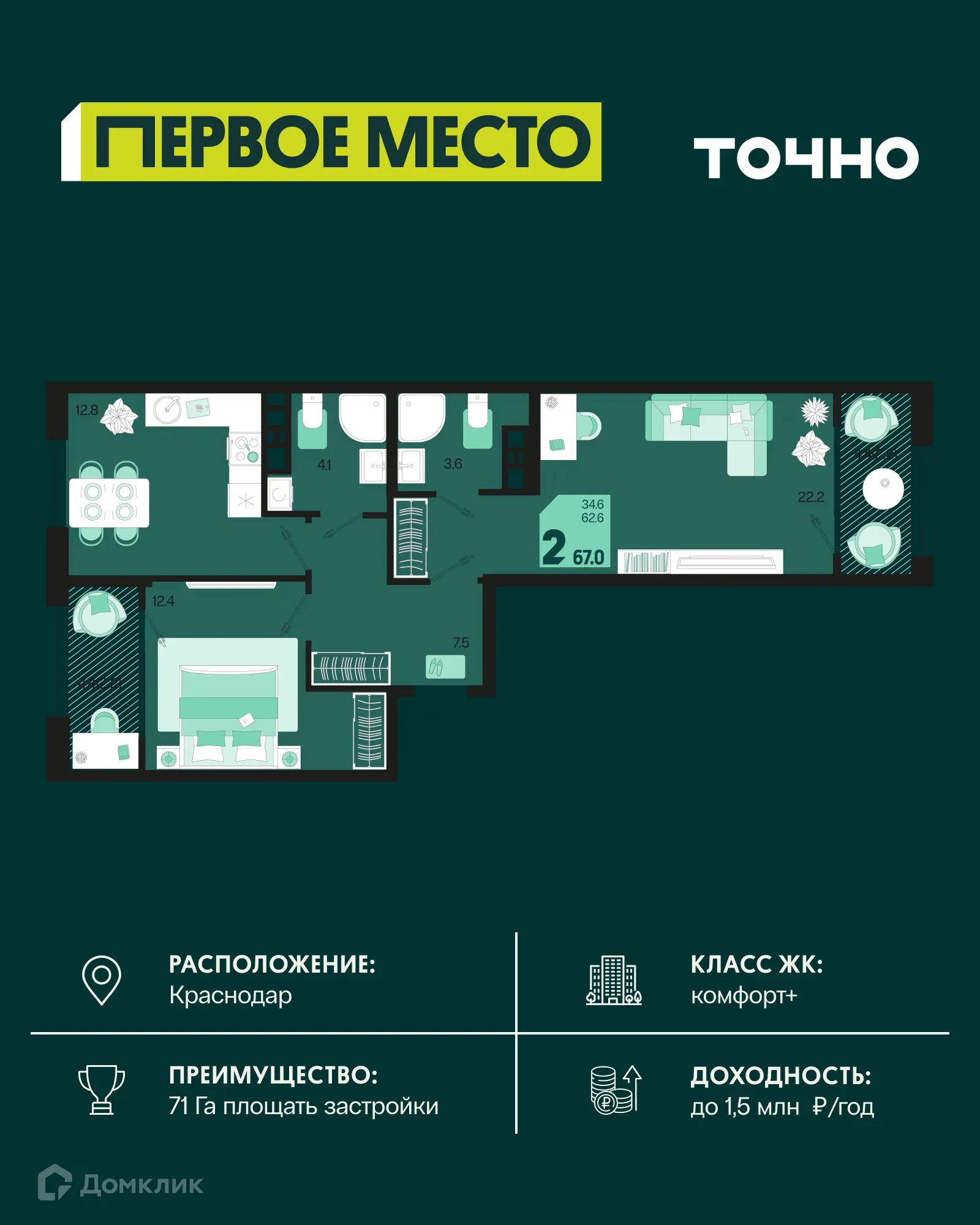 Фото квартиры в ЖК Первое место