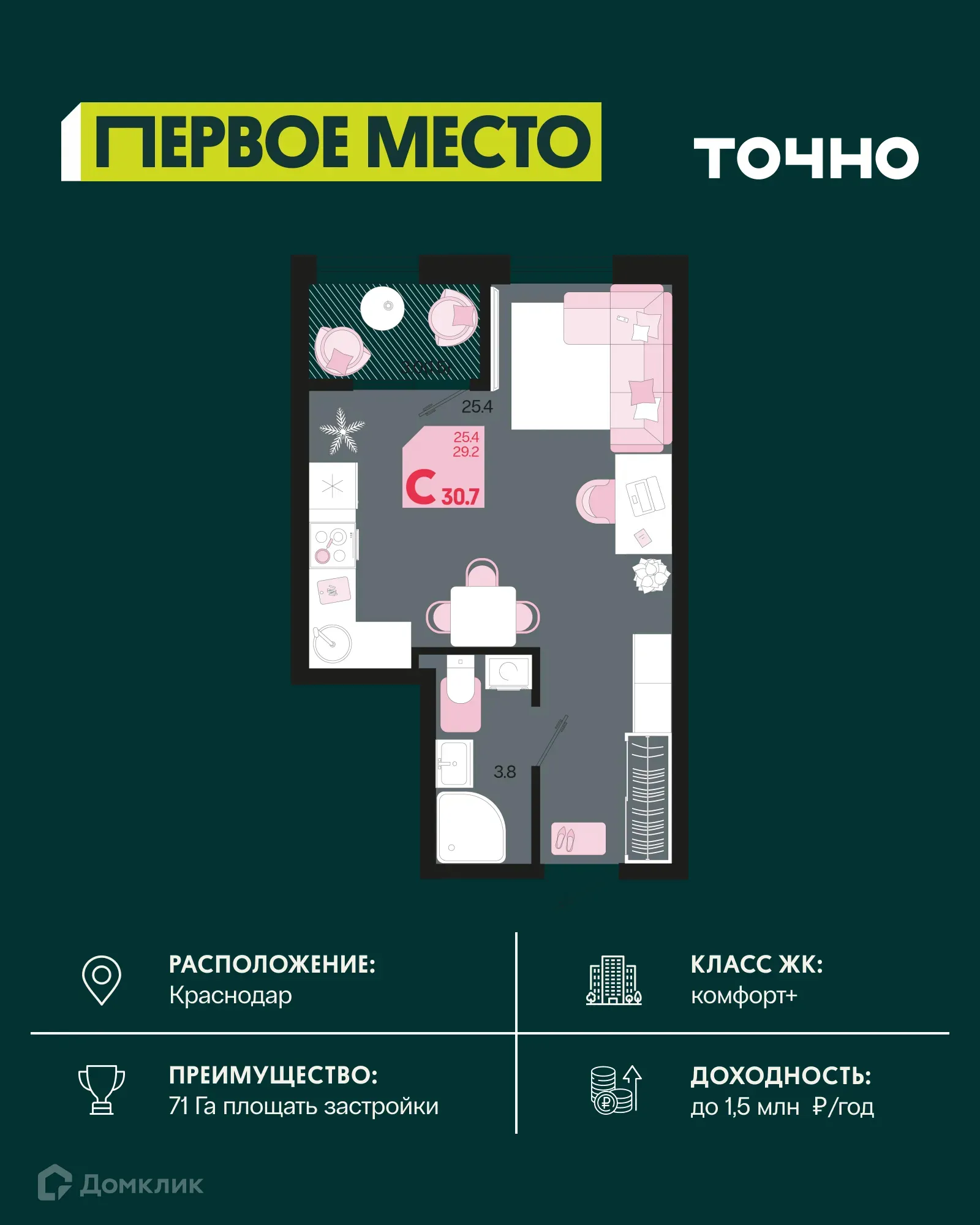 Фото квартиры в ЖК Первое место