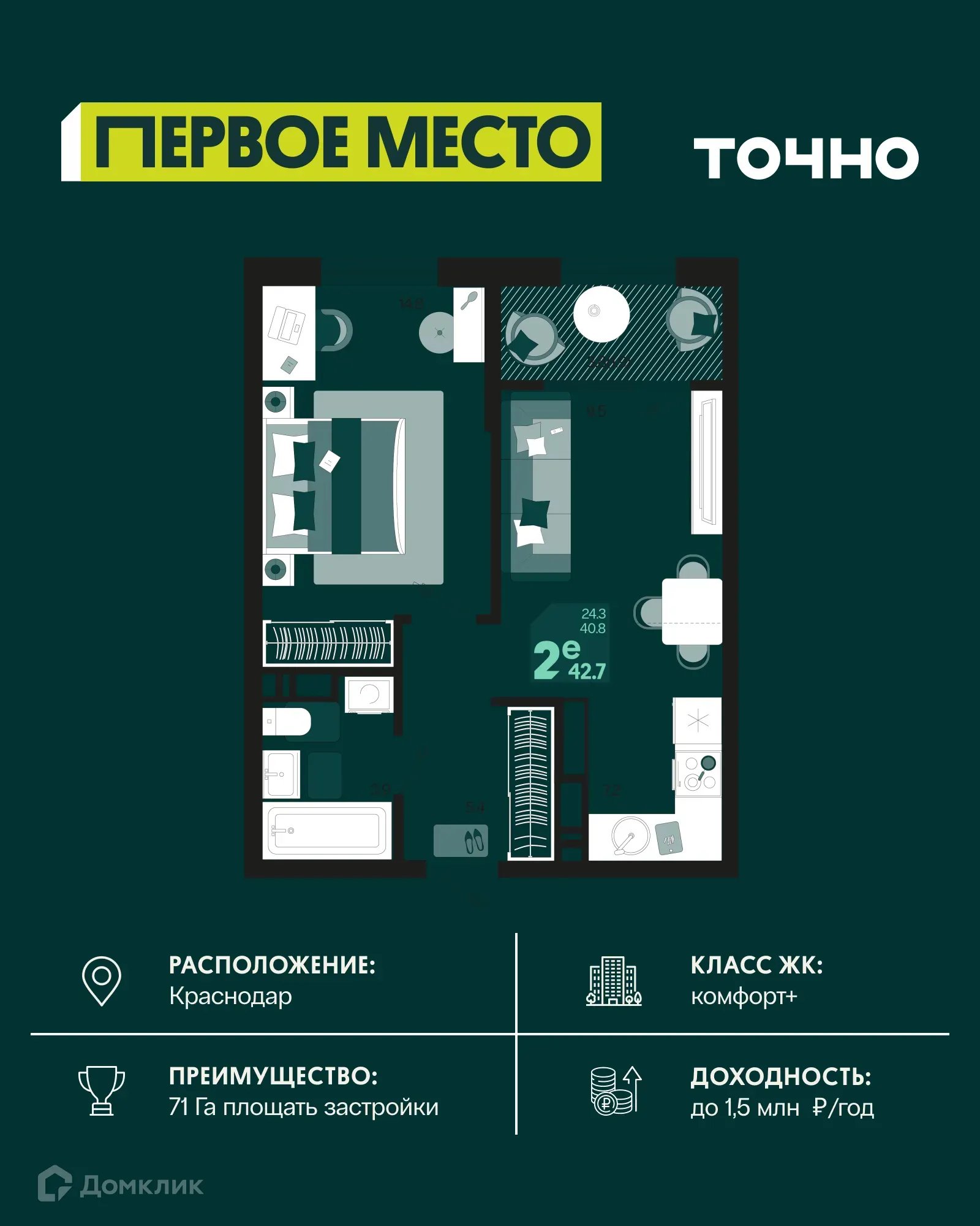 Фото квартиры в ЖК Первое место