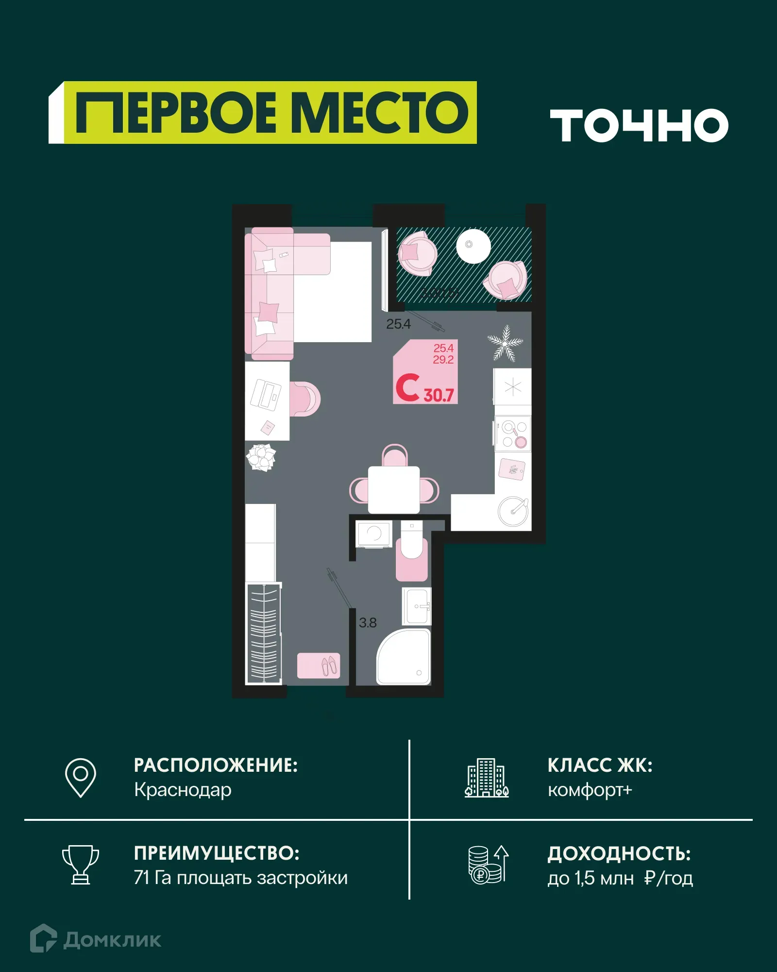 Фото квартиры в ЖК Первое место