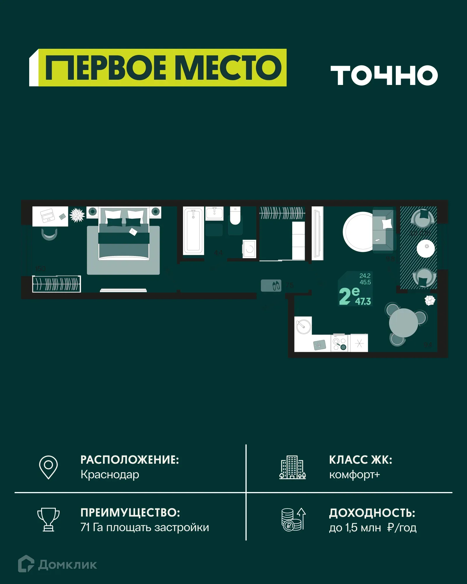 Фото квартиры в ЖК Первое место