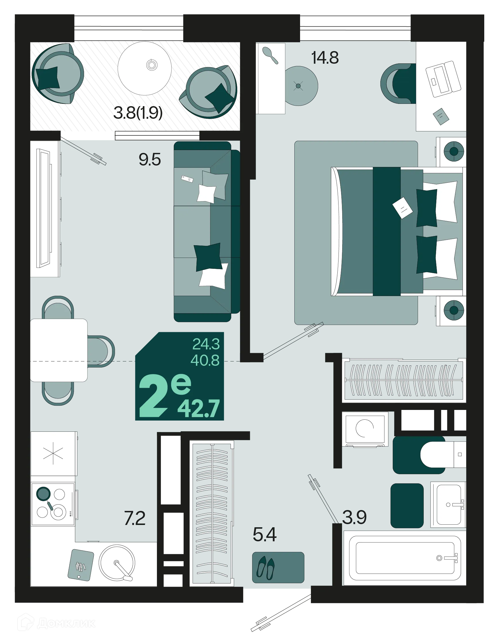 Фото квартиры в ЖК Первое место