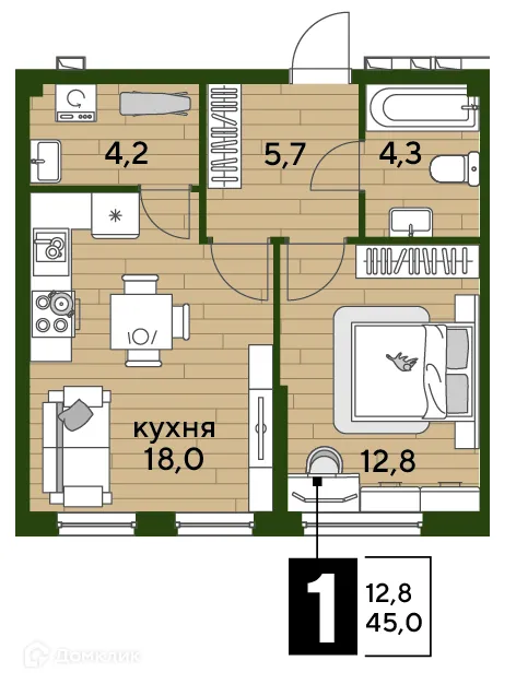 Фото квартиры в ЖК Догма Парк