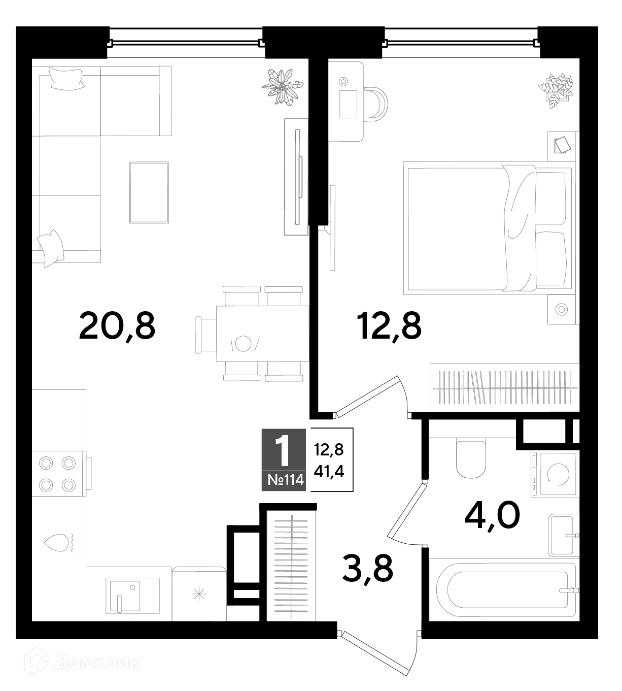 Фото квартиры в ЖК Догма Парк