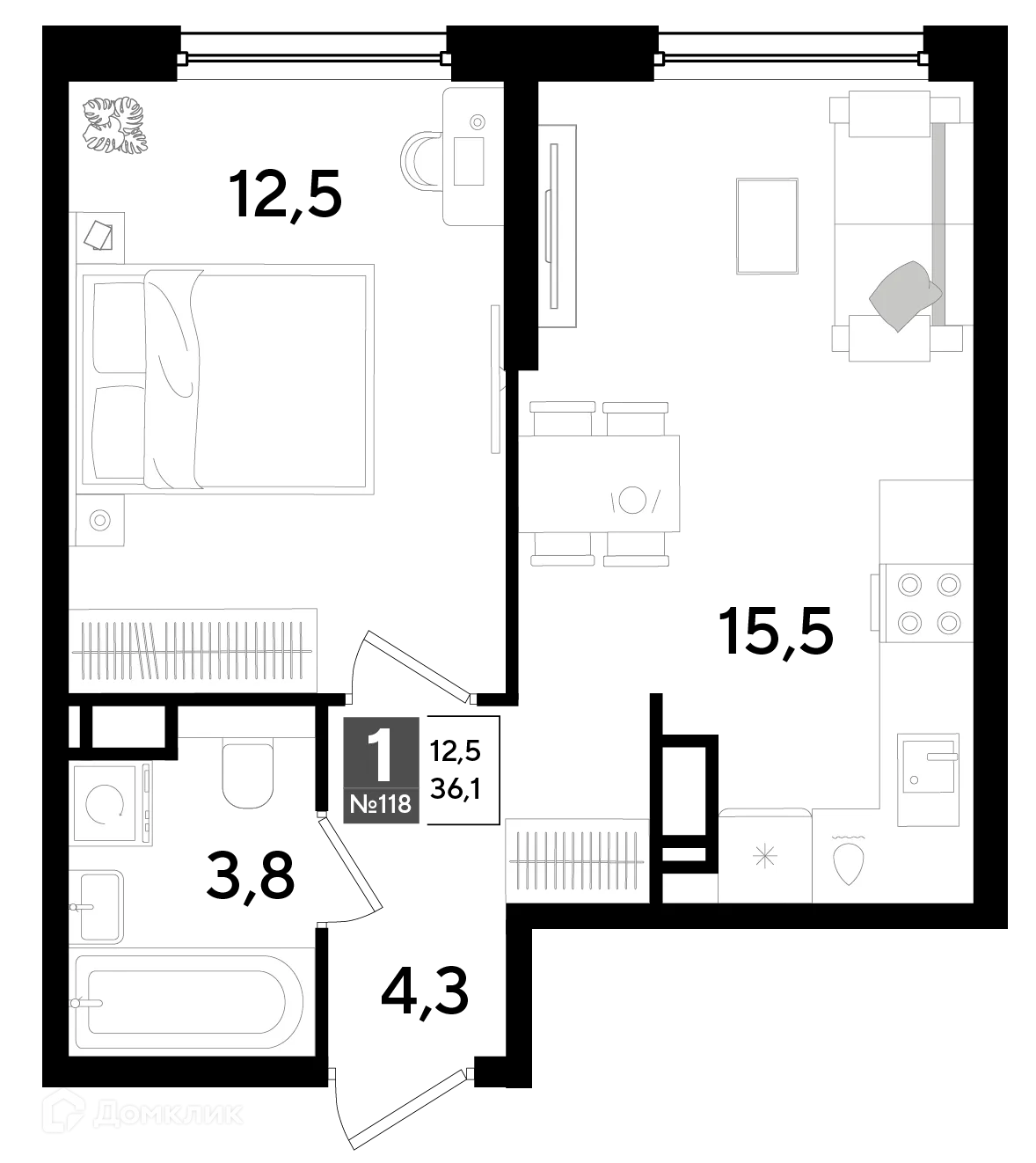 Фото квартиры в ЖК Догма Парк