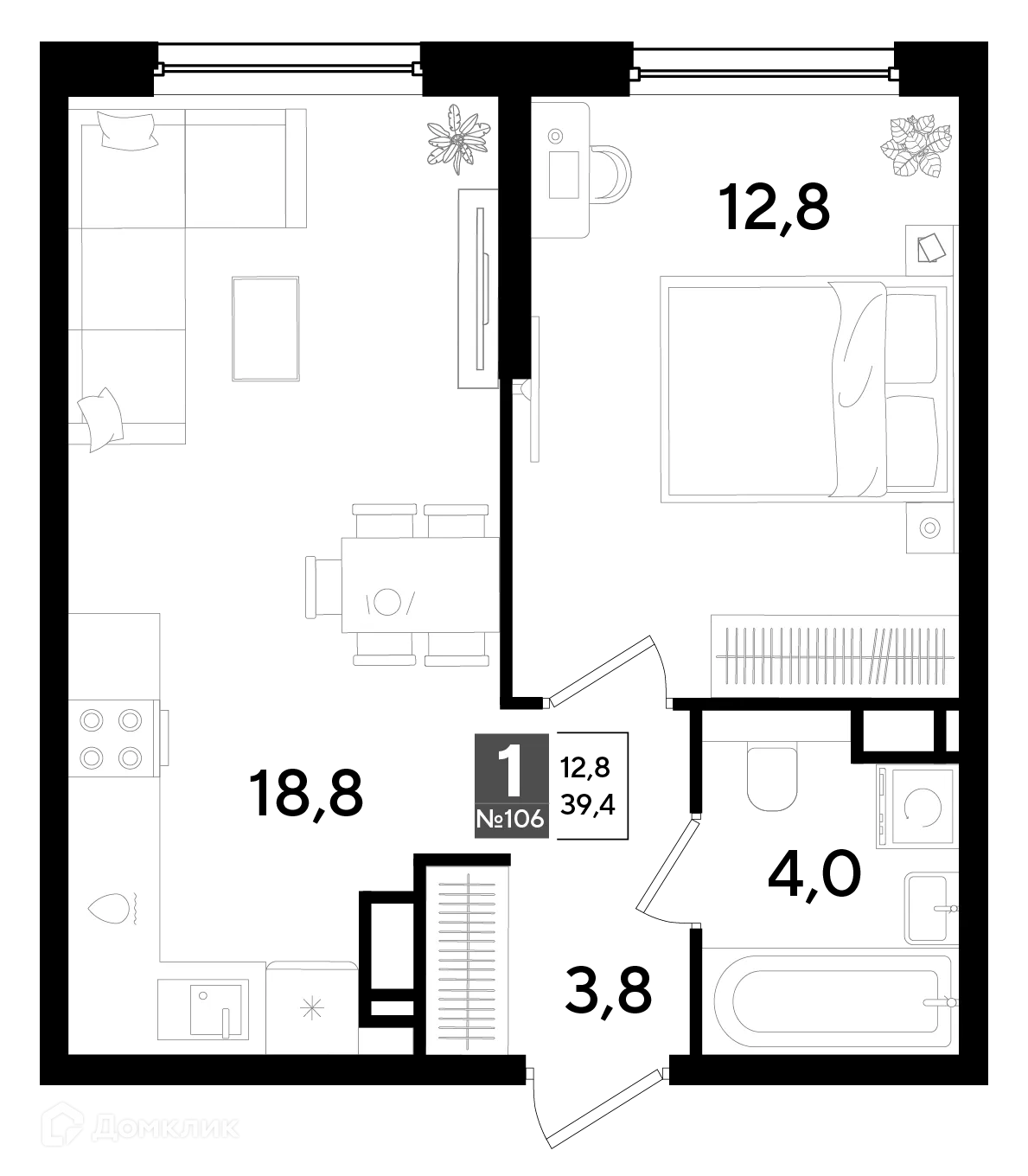 Фото квартиры в ЖК Догма Парк