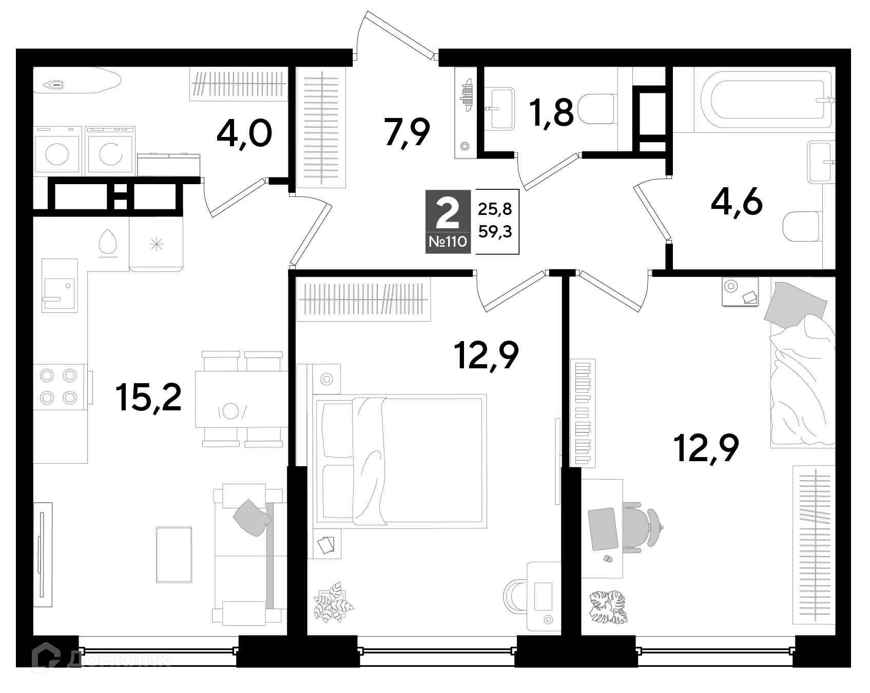 Фото квартиры в ЖК Догма Парк