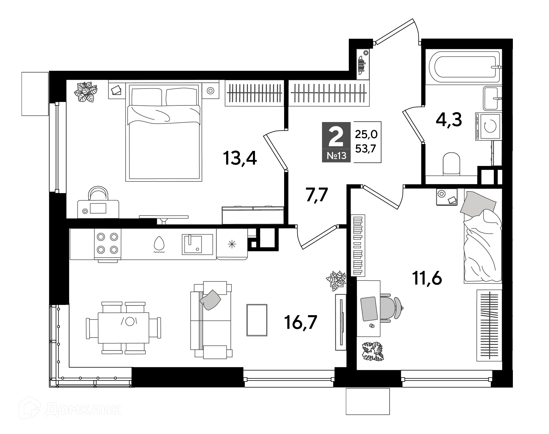 Фото квартиры в ЖК Догма Парк