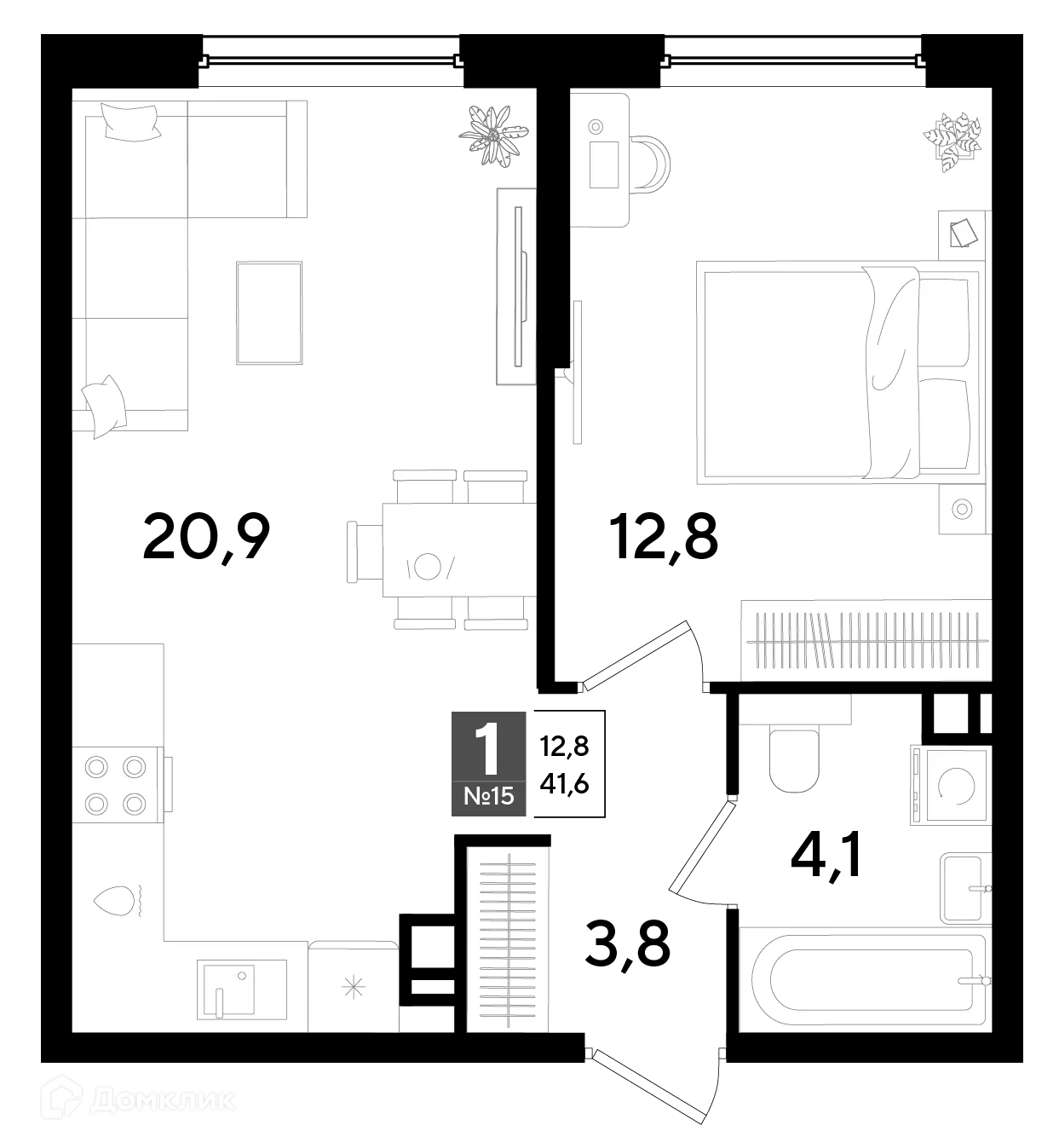 Фото квартиры в ЖК Догма Парк