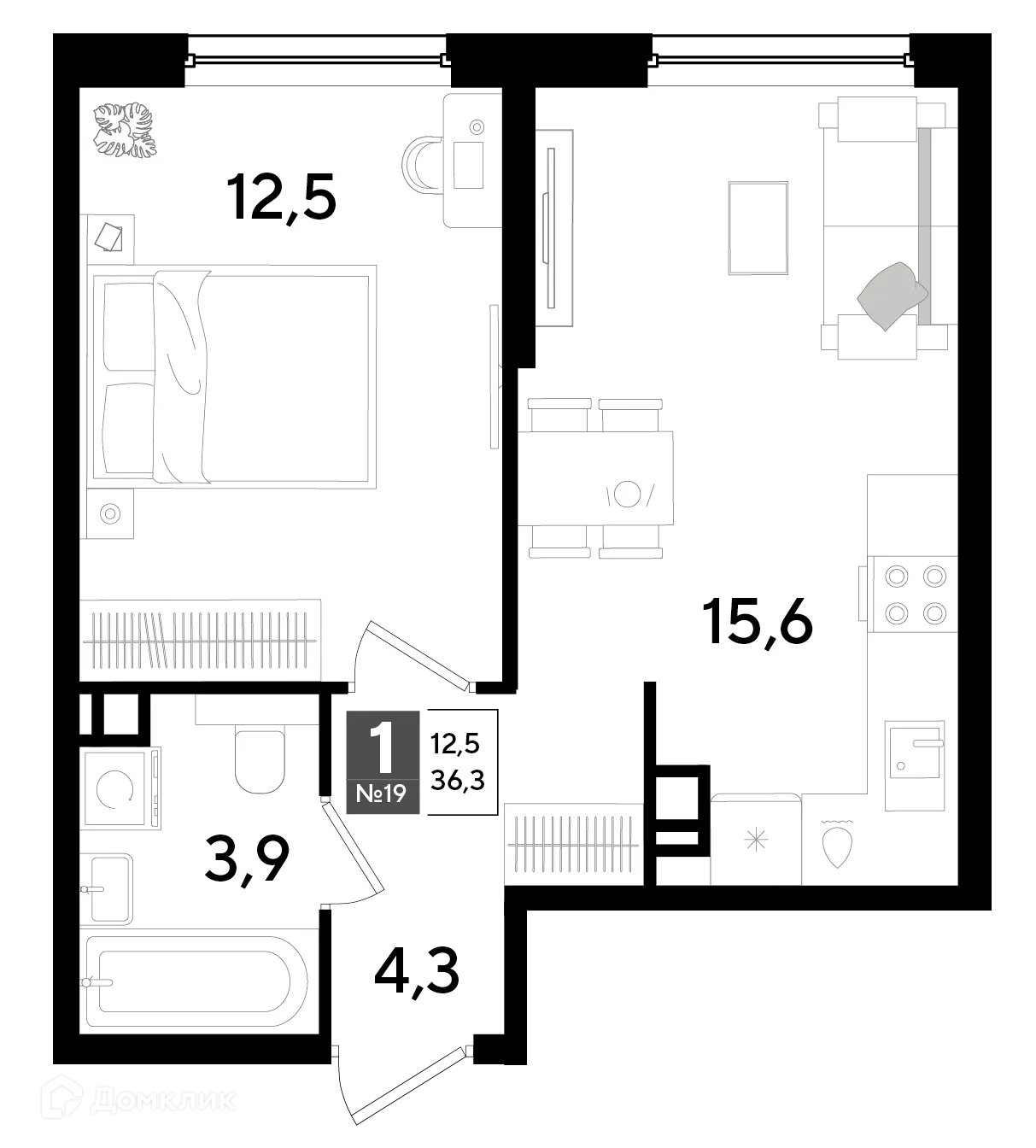 Фото квартиры в ЖК Догма Парк