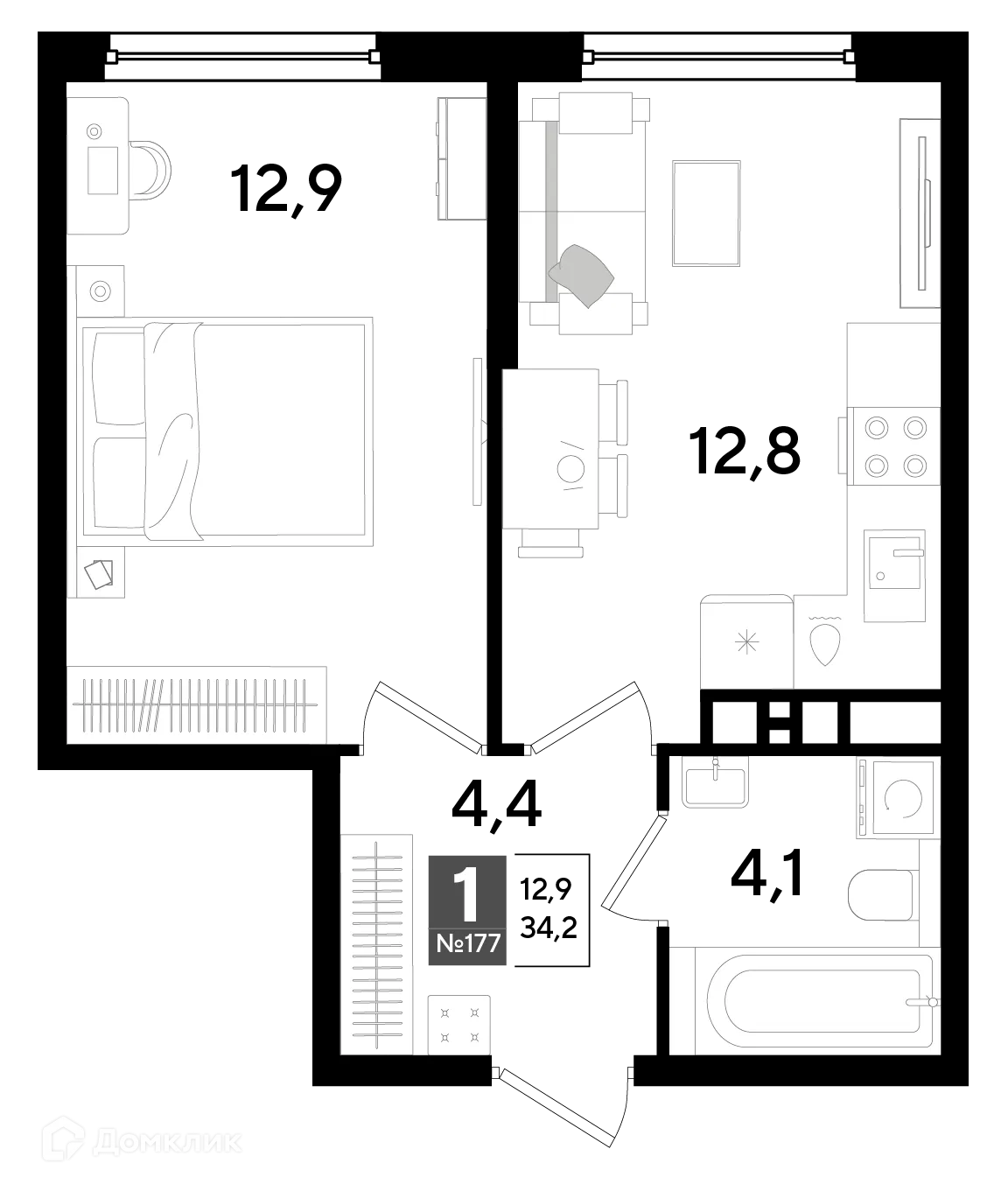 Фото квартиры в ЖК Догма Парк